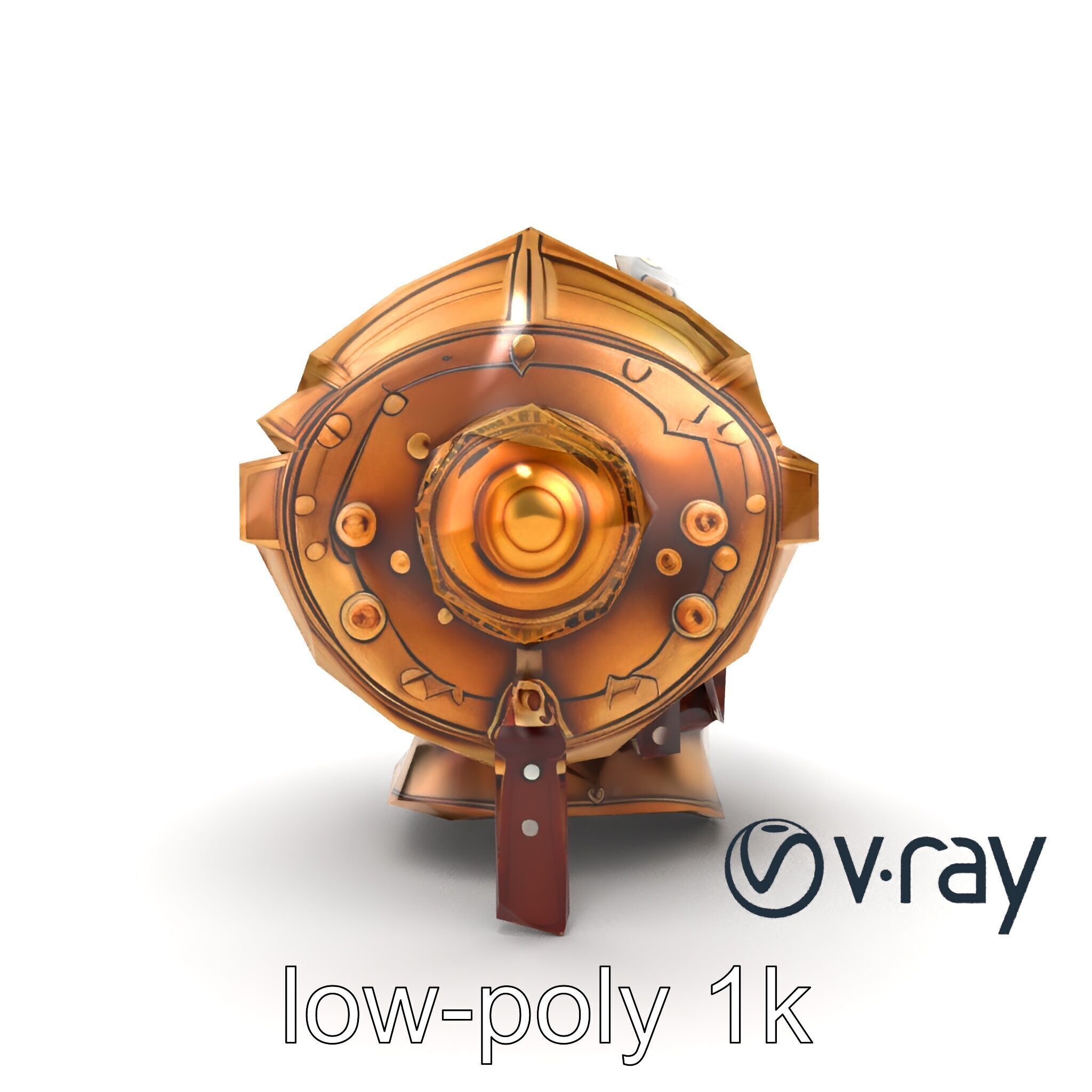 Steampunk Knight Armor Vintage Aesthetic Model Pack Low-poly 3D model_25