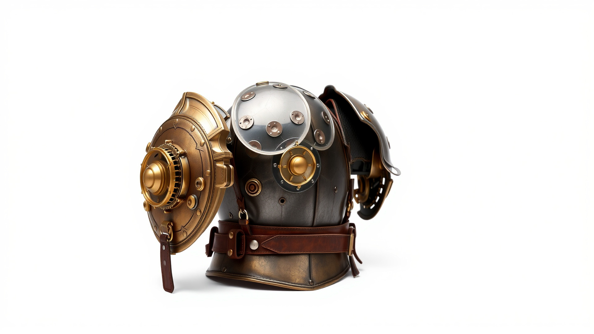 Steampunk Knight Armor Vintage Aesthetic Model Pack Low-poly 3D model_4
