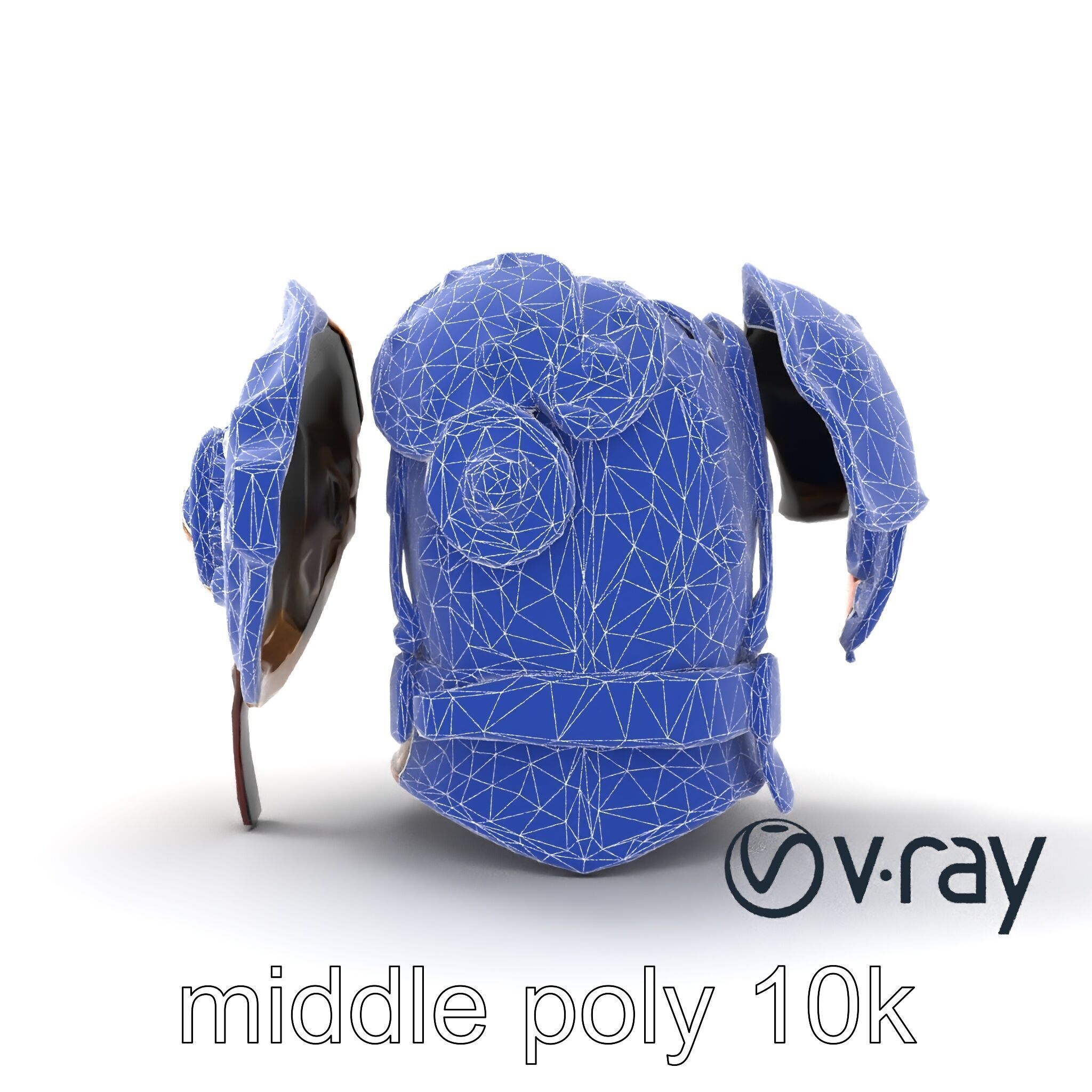 Steampunk Knight Armor Vintage Aesthetic Model Pack Low-poly 3D model_21