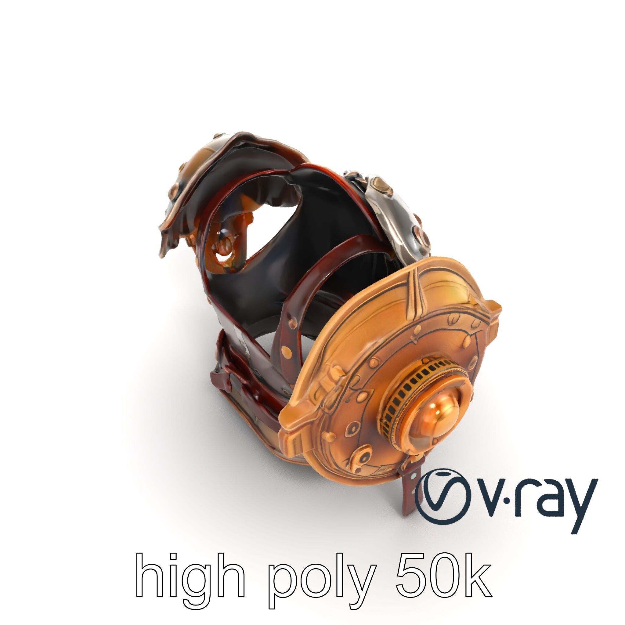 Steampunk Knight Armor Vintage Aesthetic Model Pack Low-poly 3D model_29