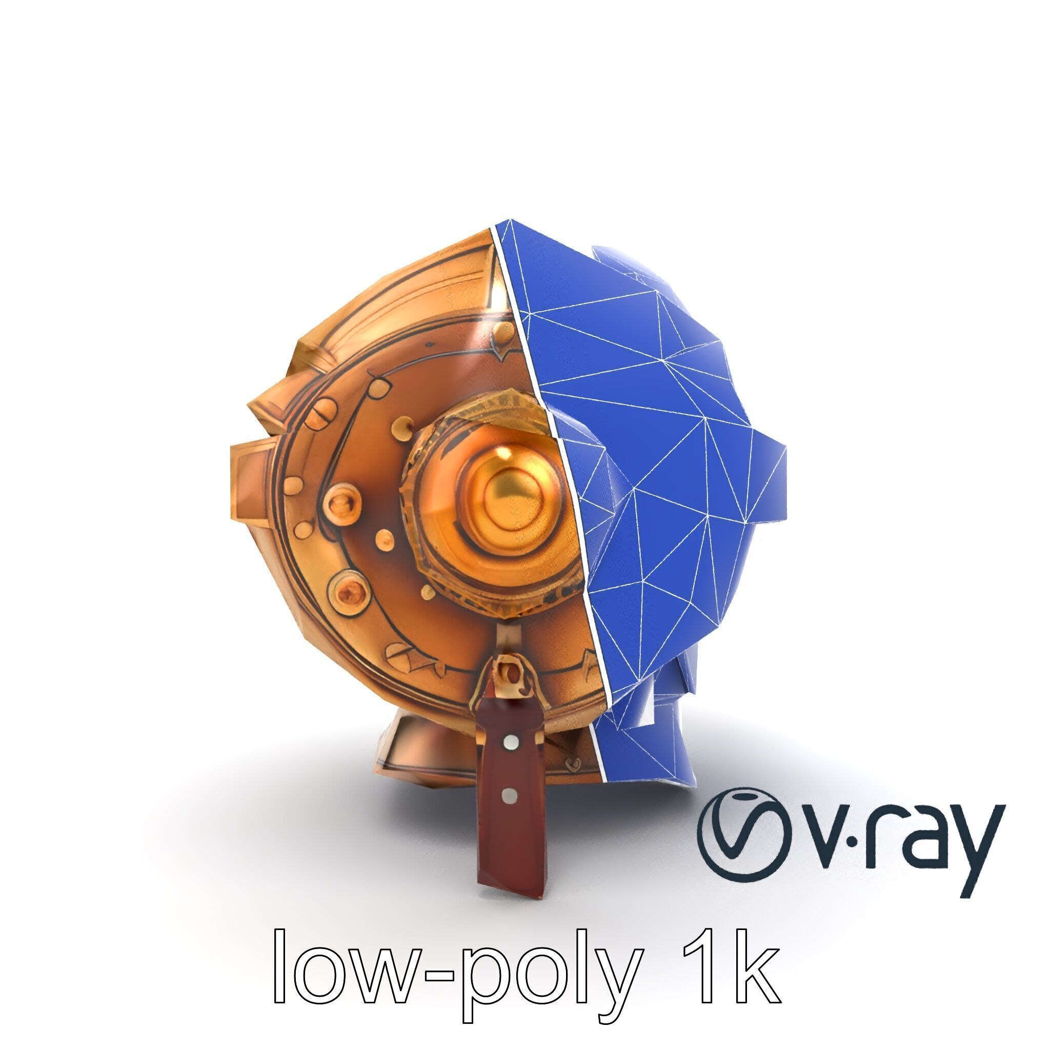 Steampunk Knight Armor Vintage Aesthetic Model Pack Low-poly 3D model_24
