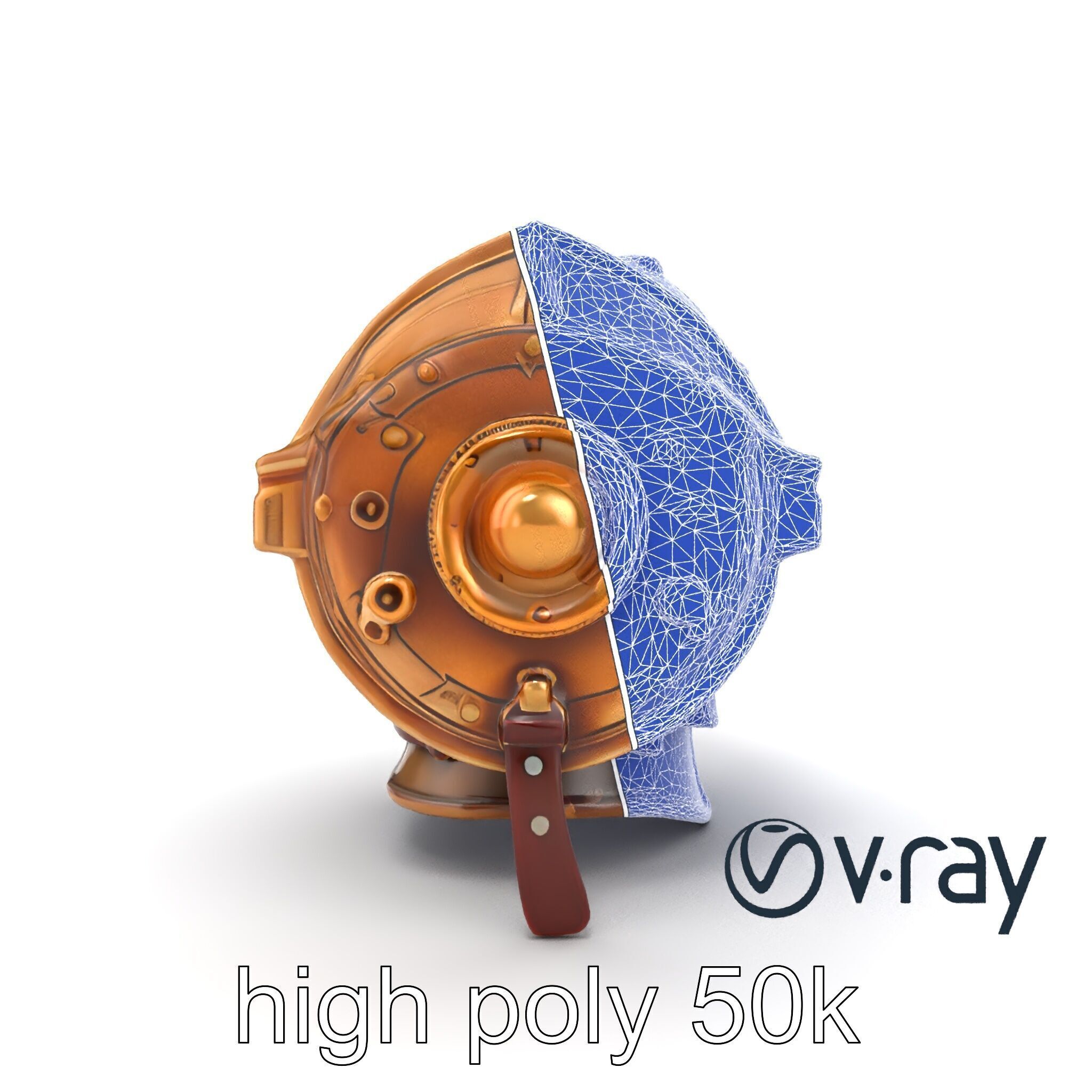 Steampunk Knight Armor Vintage Aesthetic Model Pack Low-poly 3D model_26