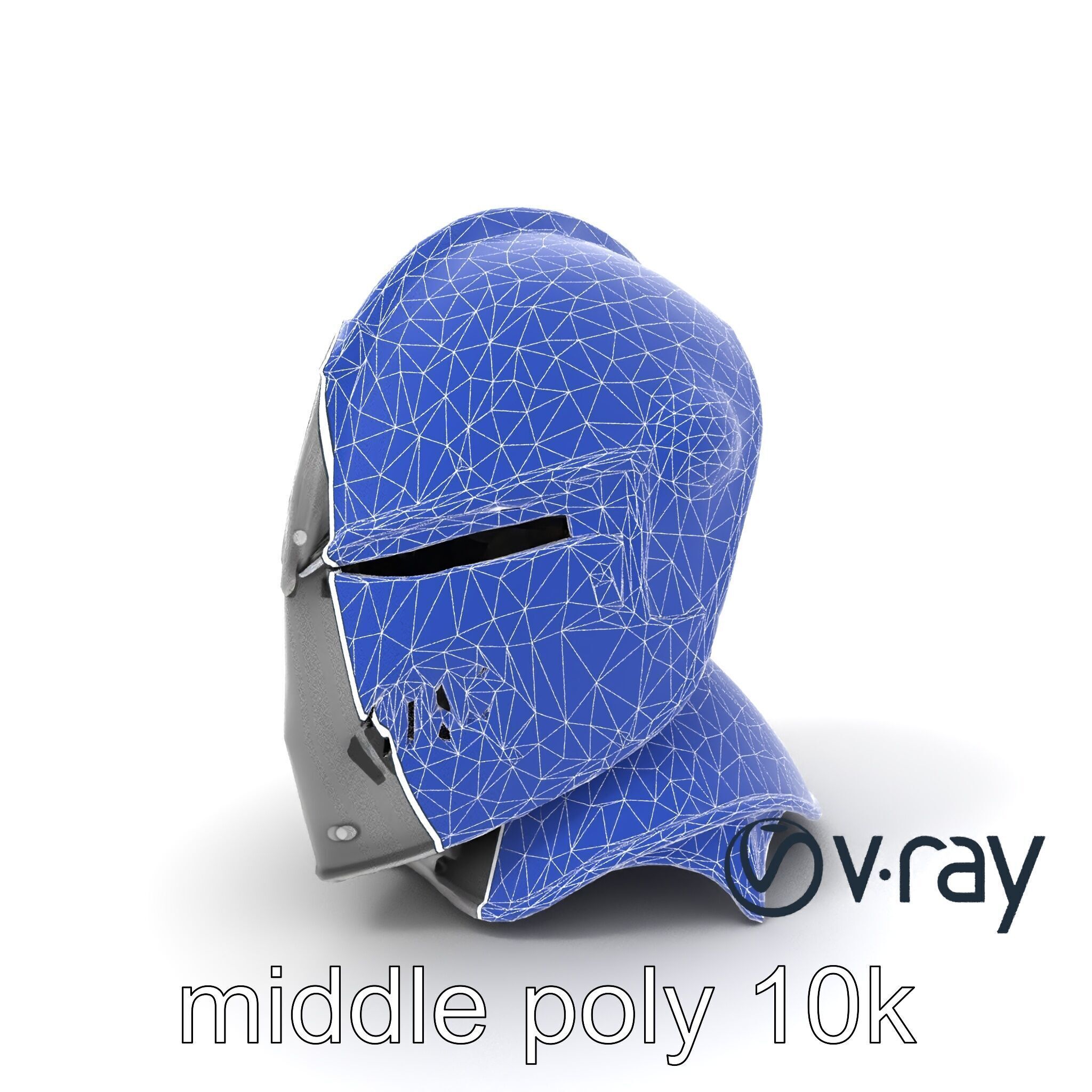 Gothic Knight Armor Matte Steel model pack Low-poly 3D model_6