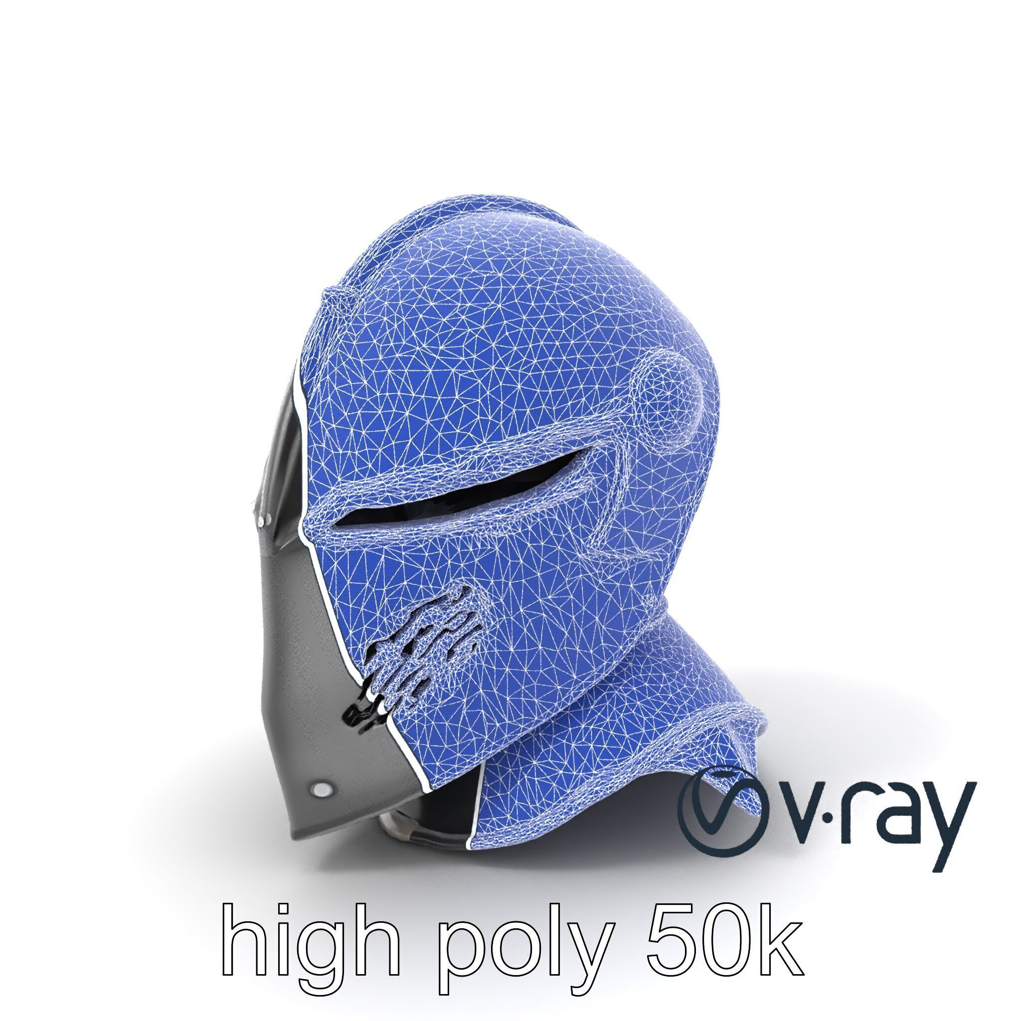 Gothic Knight Armor Matte Steel model pack Low-poly 3D model_24