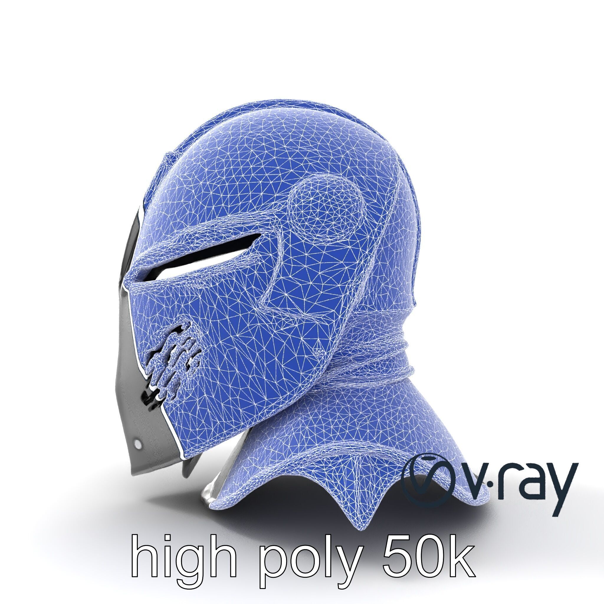 Gothic Knight Armor Matte Steel model pack Low-poly 3D model_26