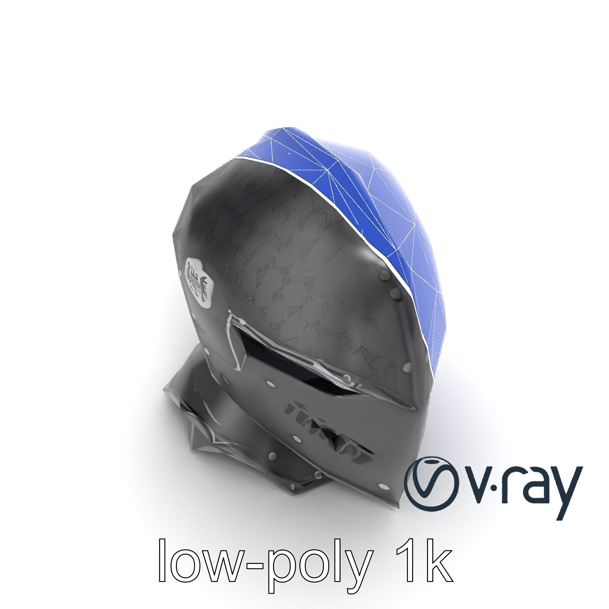 Gothic Knight Armor Matte Steel model pack Low-poly 3D model_20