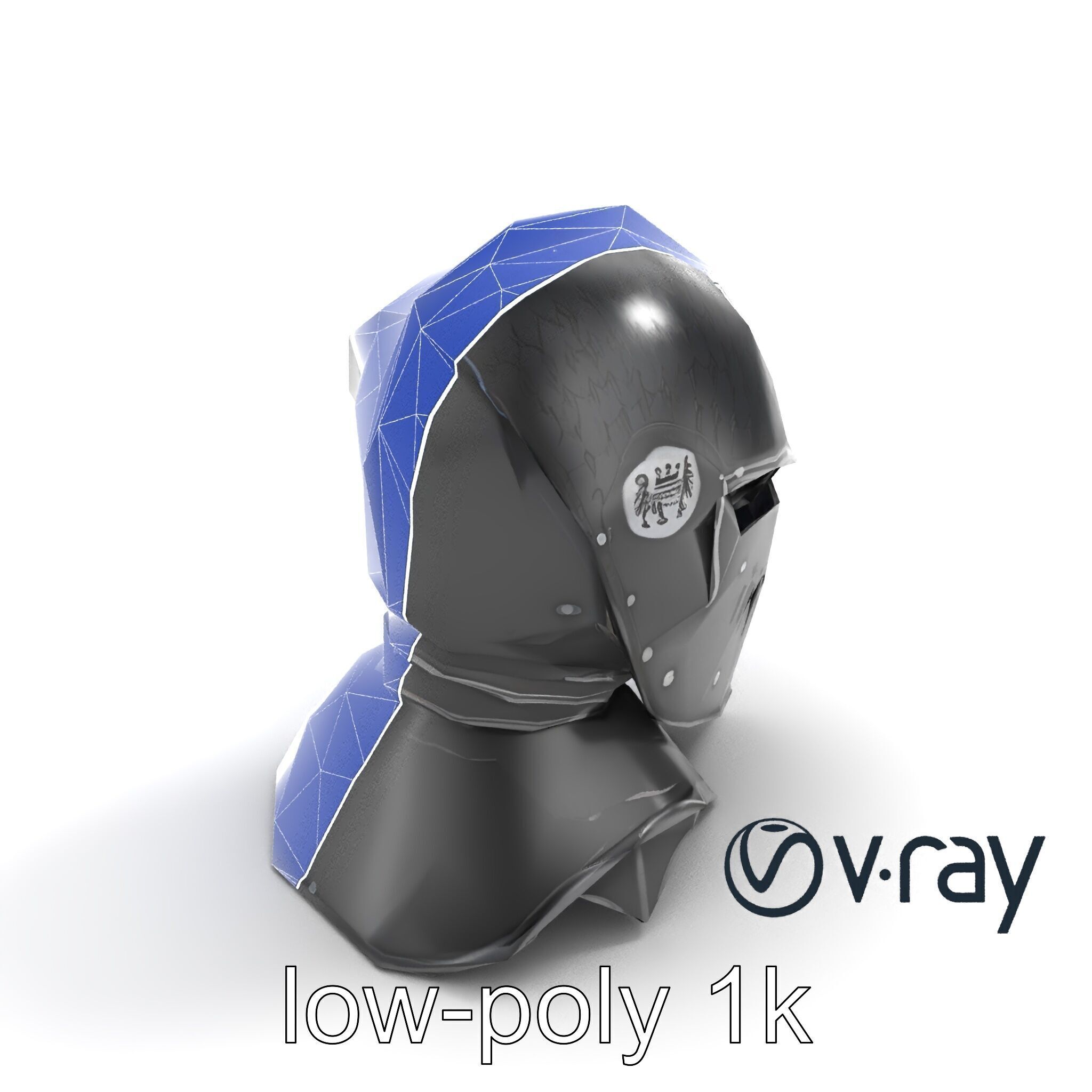 Gothic Knight Armor Matte Steel model pack Low-poly 3D model_22