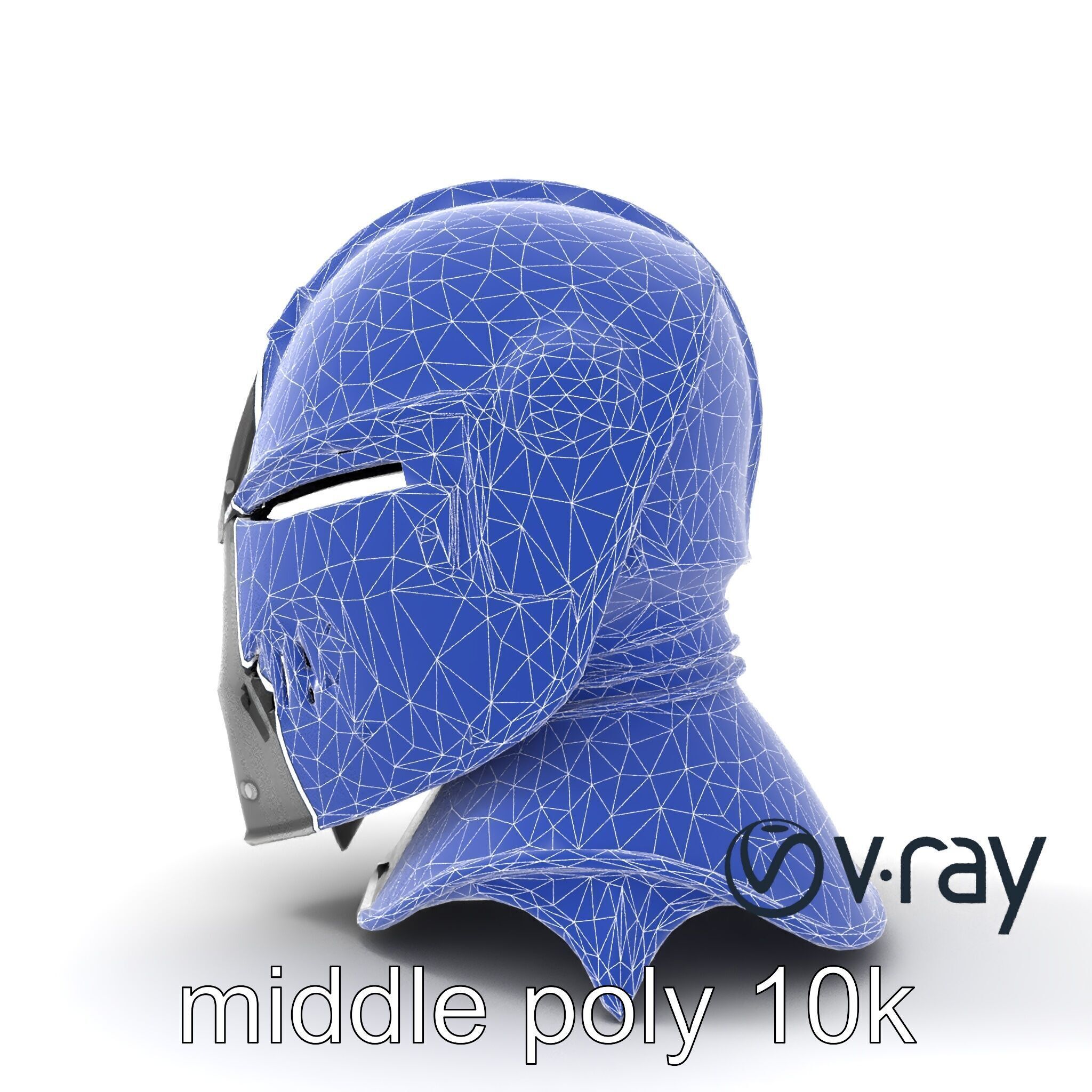 Gothic Knight Armor Matte Steel model pack Low-poly 3D model_27