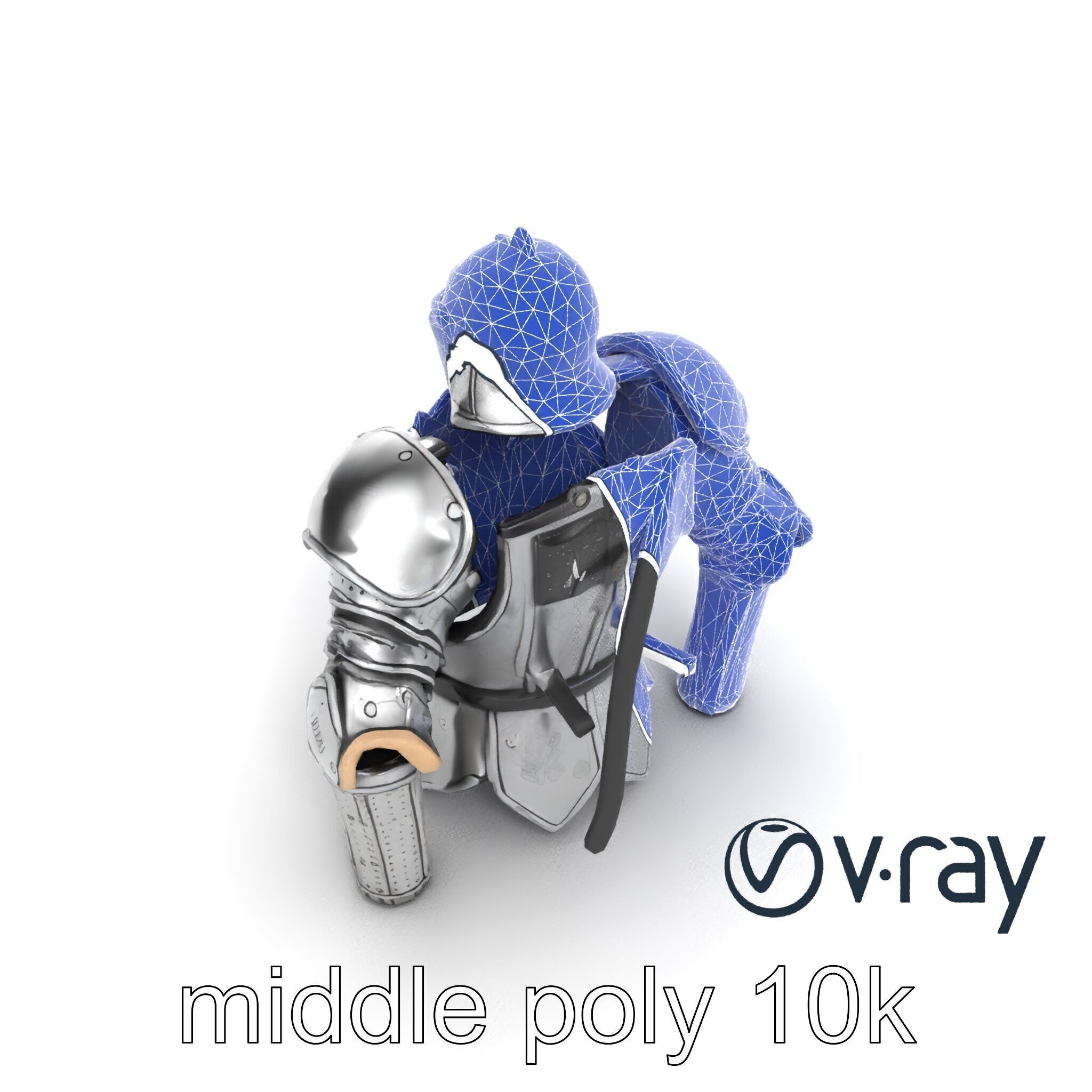 Heroic Exemplar Knight Armor Model Pack Low-poly 3D model_29