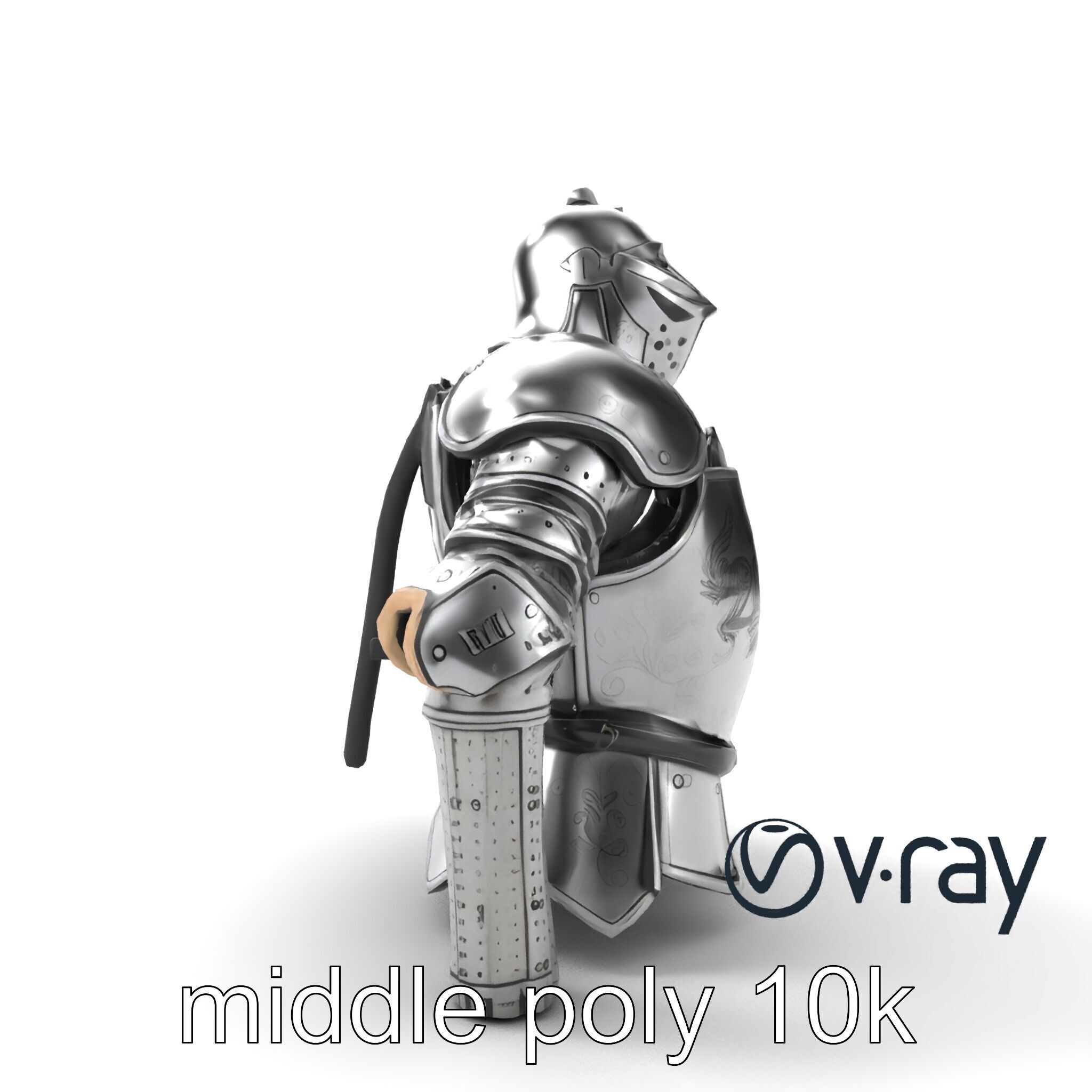 Heroic Exemplar Knight Armor Model Pack Low-poly 3D model_12