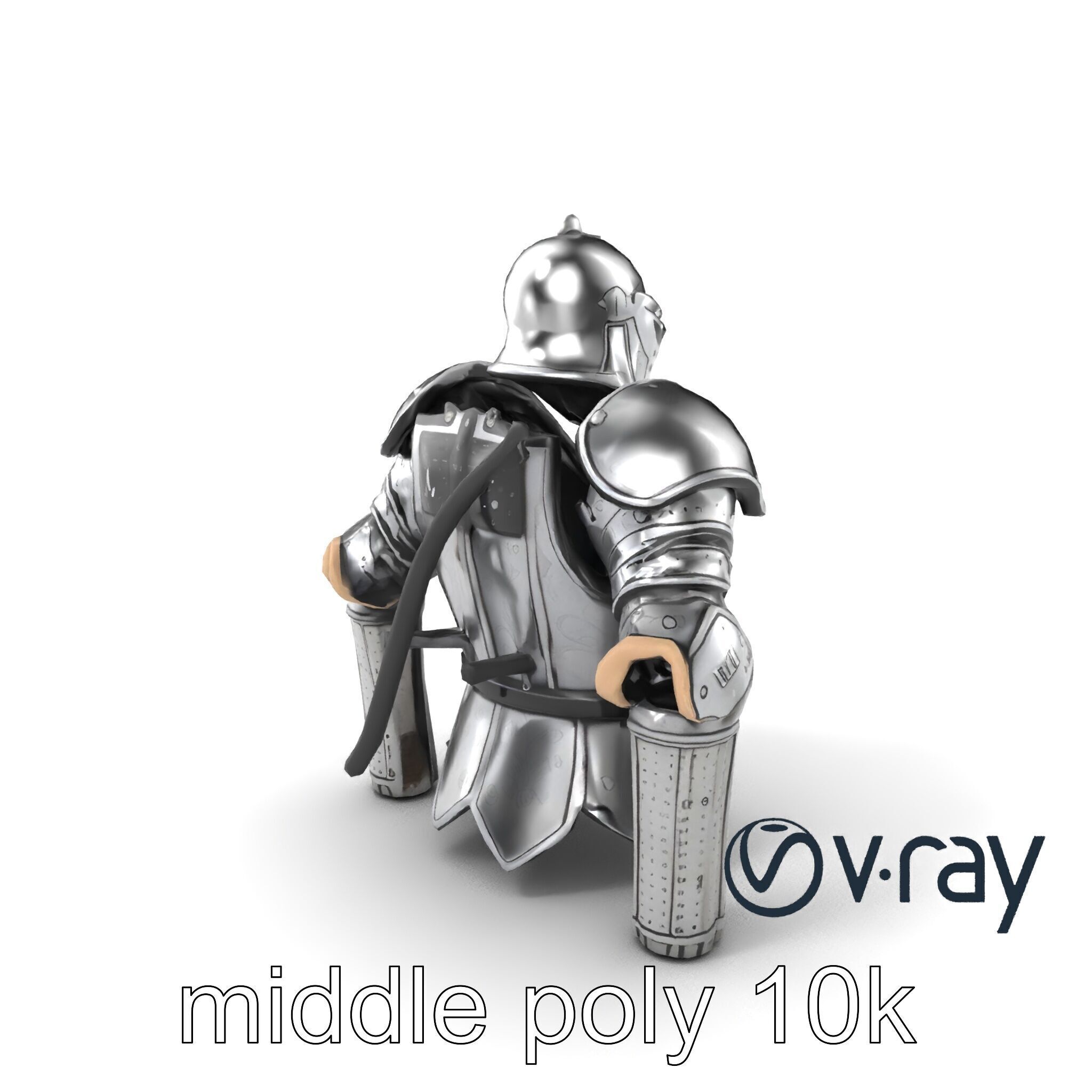 Heroic Exemplar Knight Armor Model Pack Low-poly 3D model_3