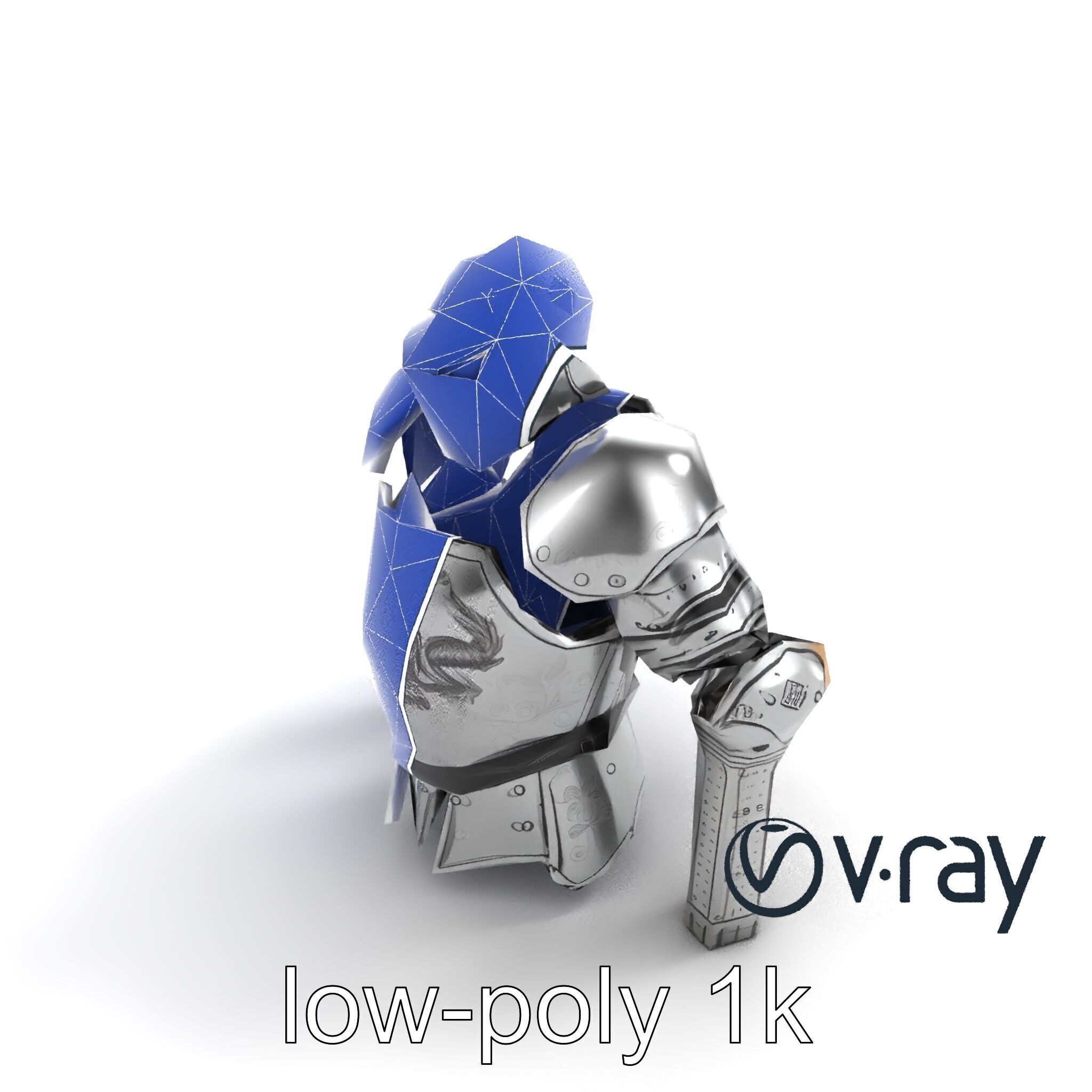 Heroic Exemplar Knight Armor Model Pack Low-poly 3D model_28