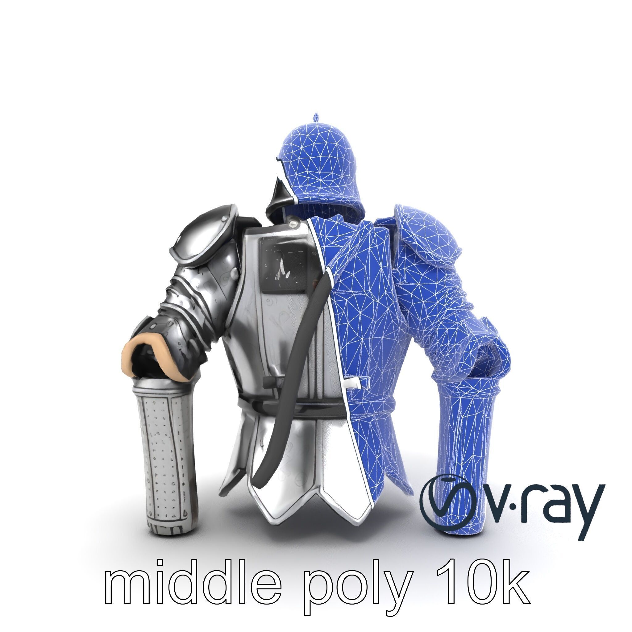 Heroic Exemplar Knight Armor Model Pack Low-poly 3D model_18