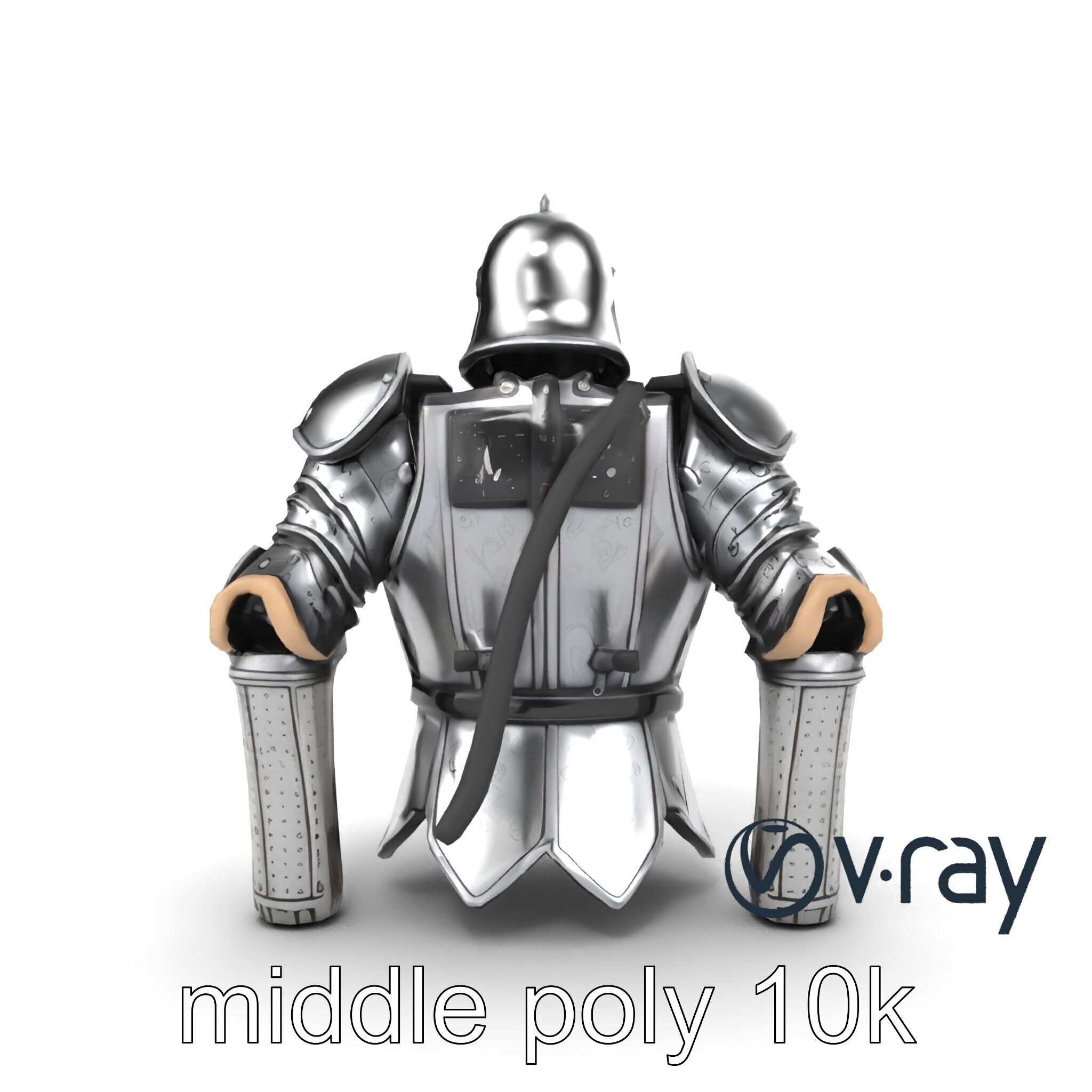 Heroic Exemplar Knight Armor Model Pack Low-poly 3D model_22