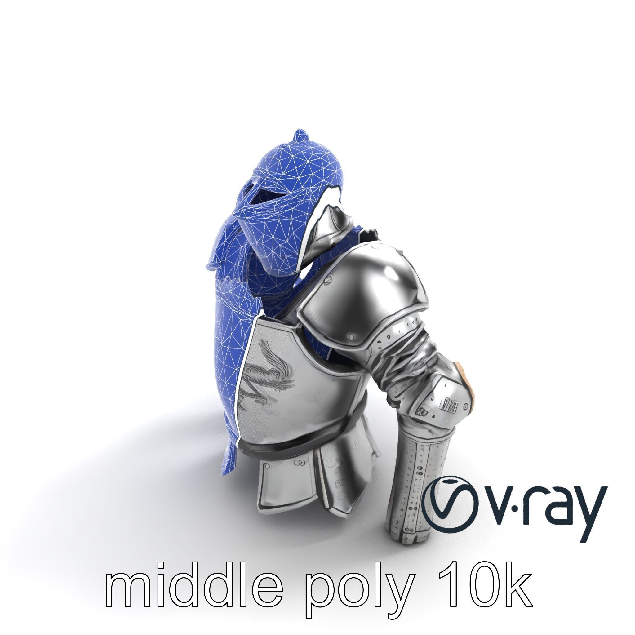 Heroic Exemplar Knight Armor Model Pack Low-poly 3D model_23