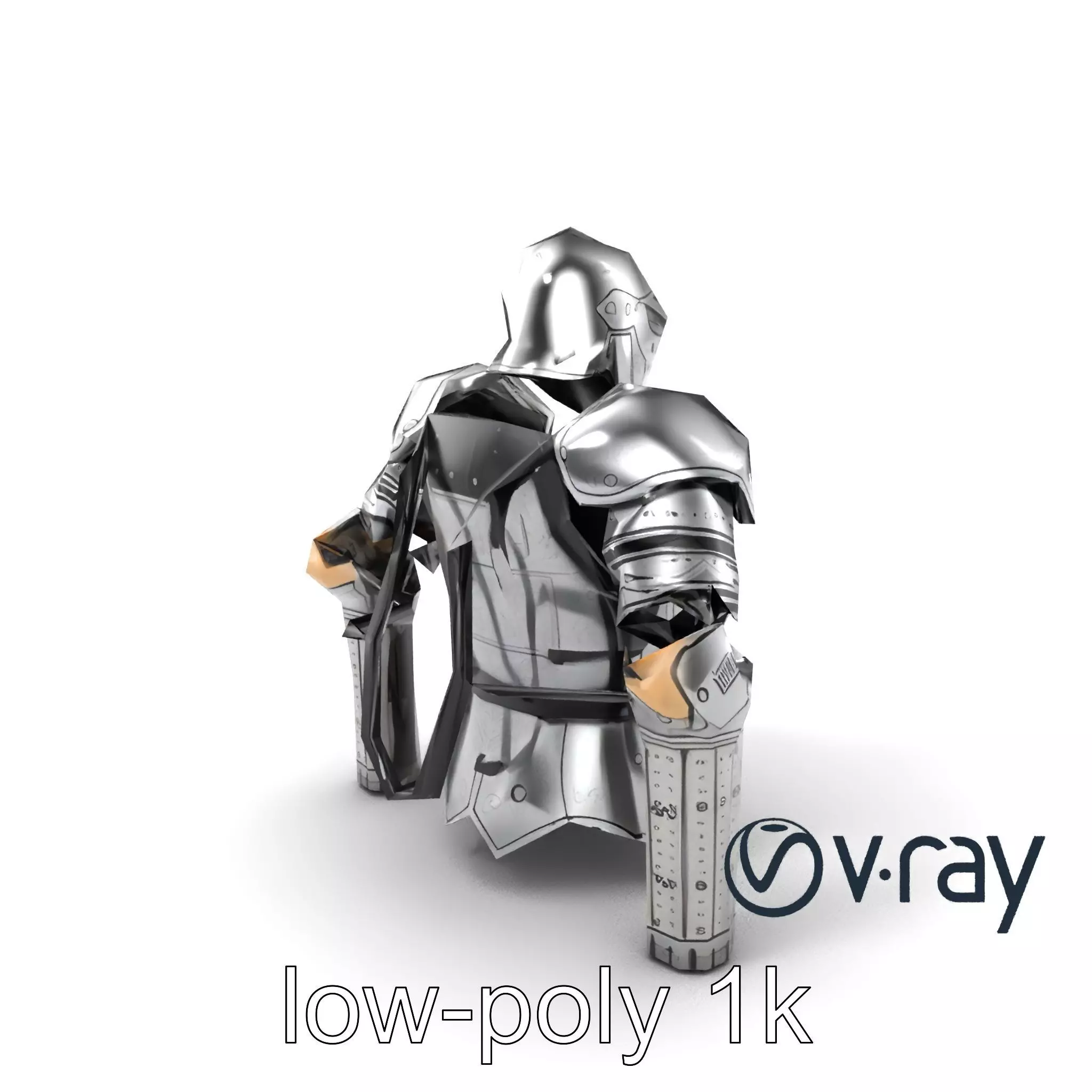 Heroic Exemplar Knight Armor Model Pack Low-poly 3D model_0