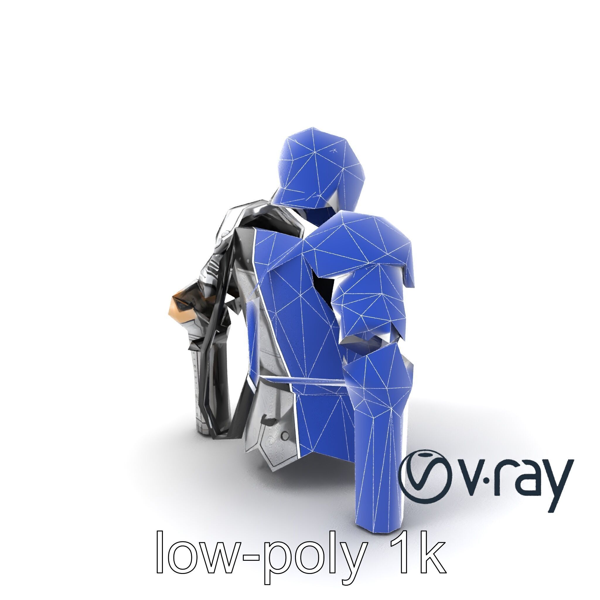 Heroic Exemplar Knight Armor Model Pack Low-poly 3D model_10