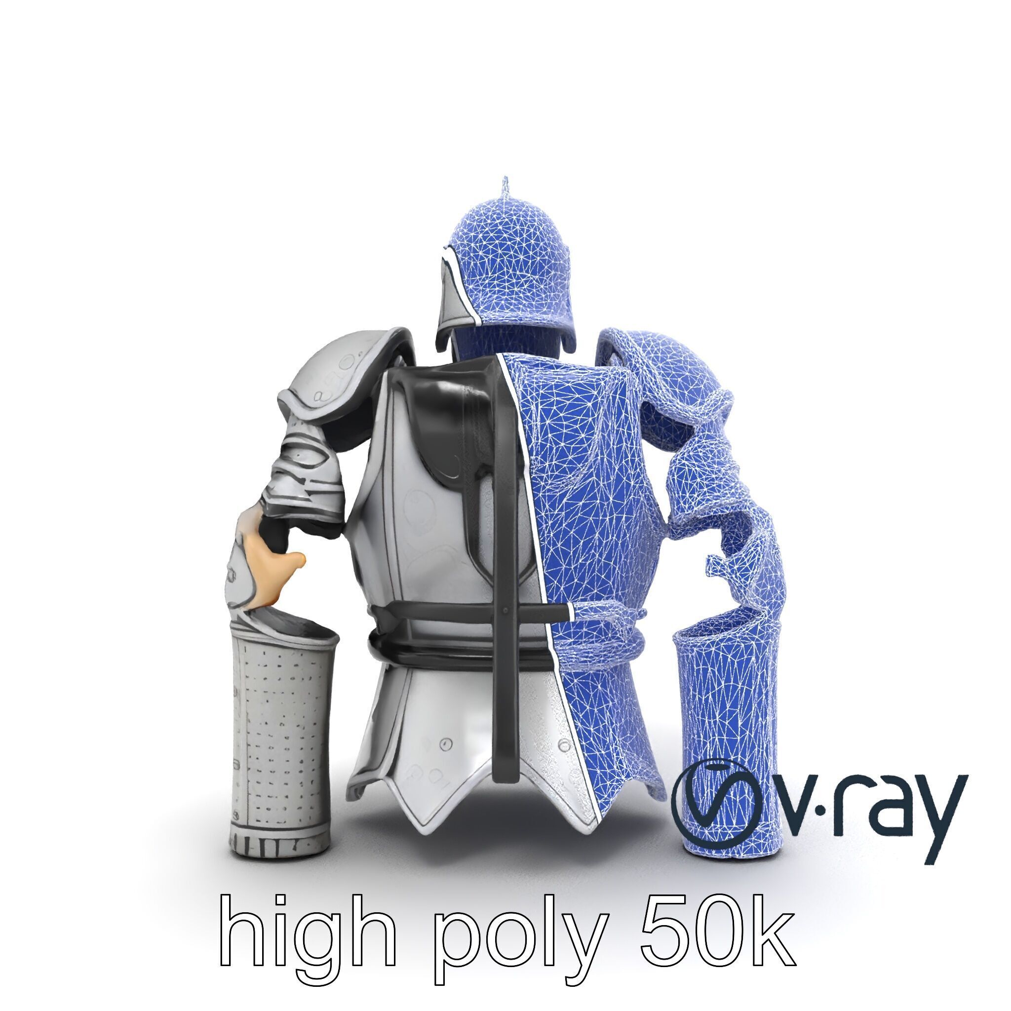 Heroic Exemplar Knight Armor Model Pack Low-poly 3D model_21