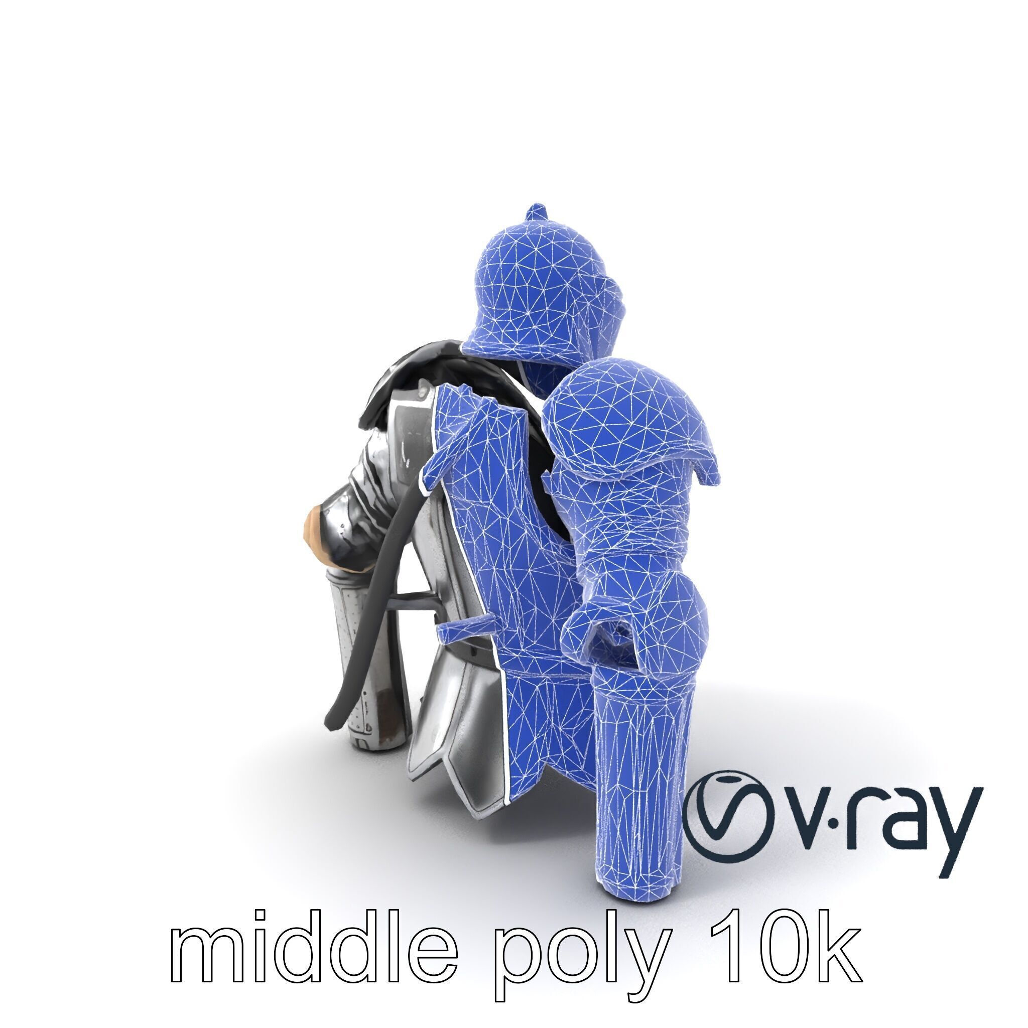 Heroic Exemplar Knight Armor Model Pack Low-poly 3D model_14