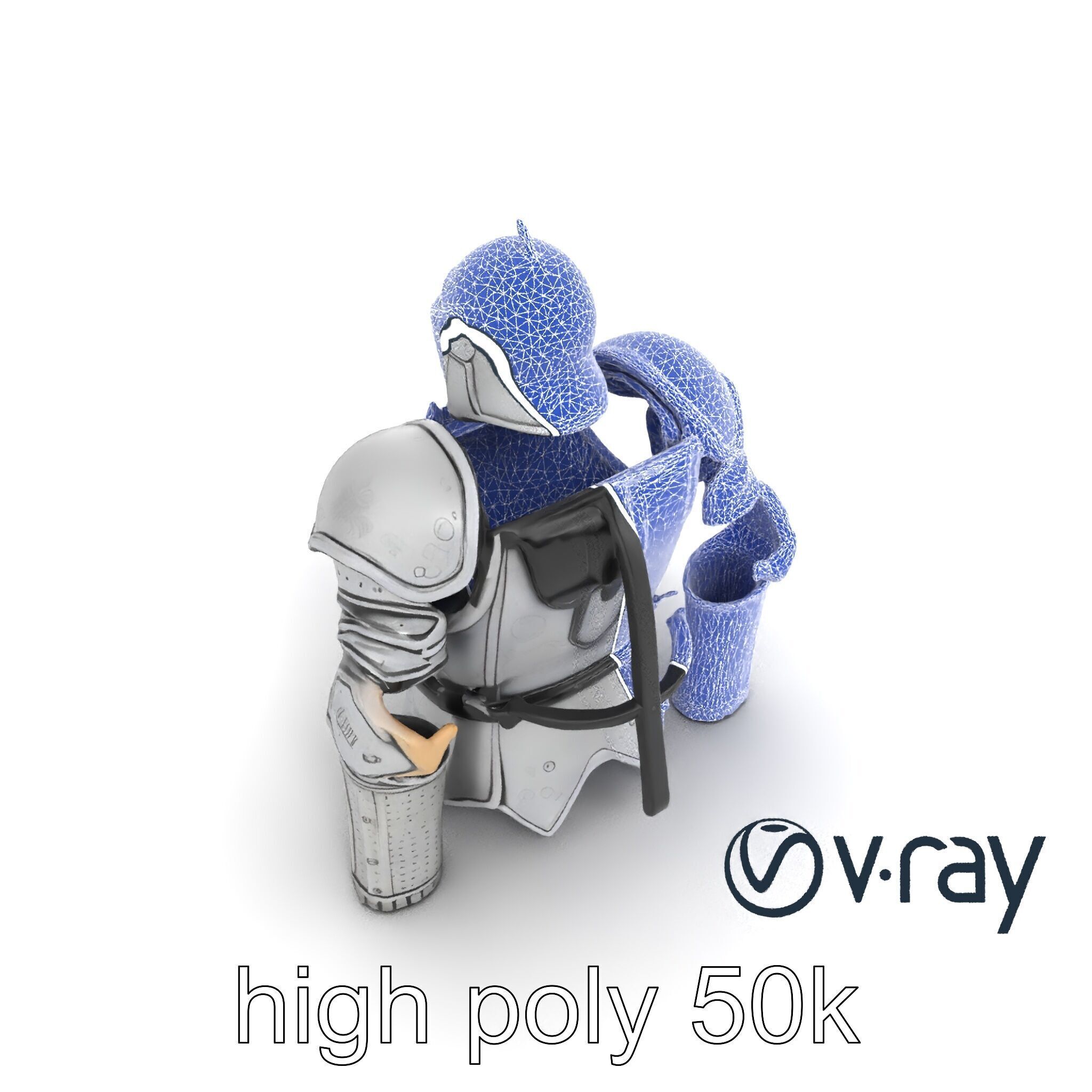 Heroic Exemplar Knight Armor Model Pack Low-poly 3D model_31