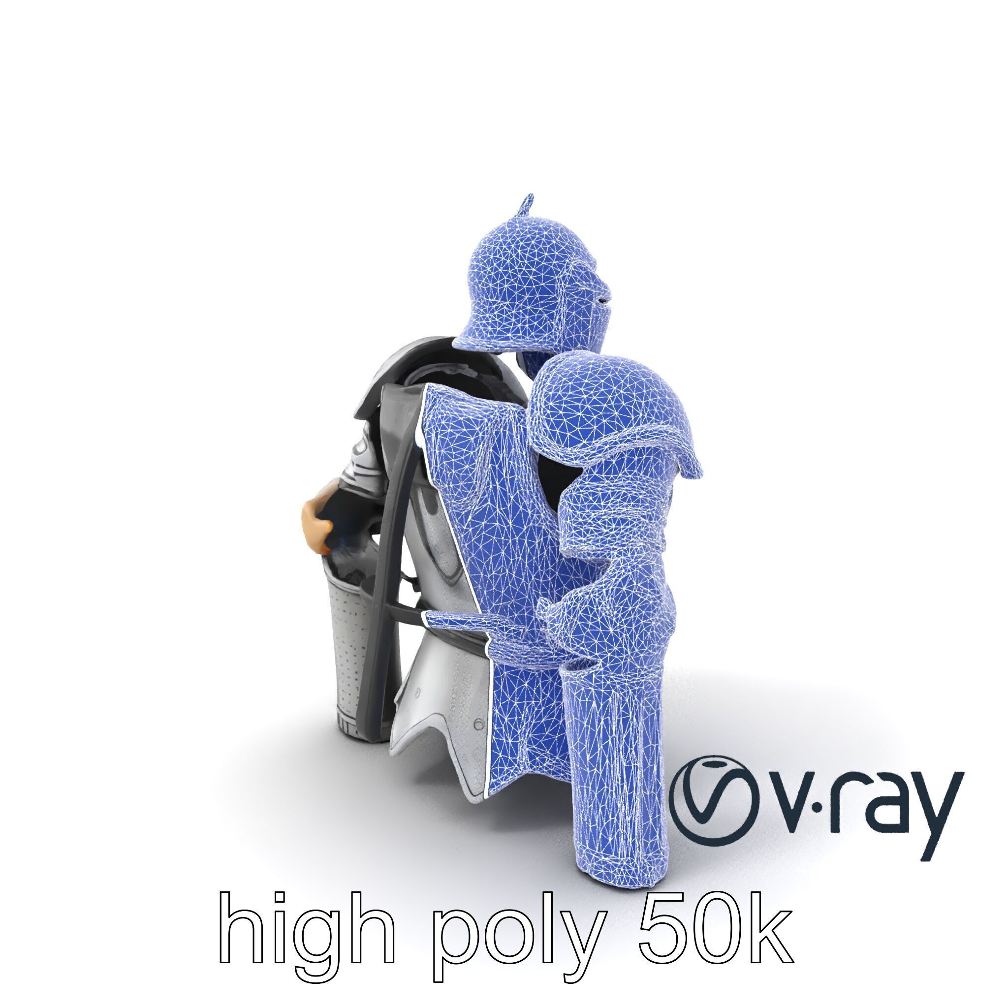 Heroic Exemplar Knight Armor Model Pack Low-poly 3D model_30