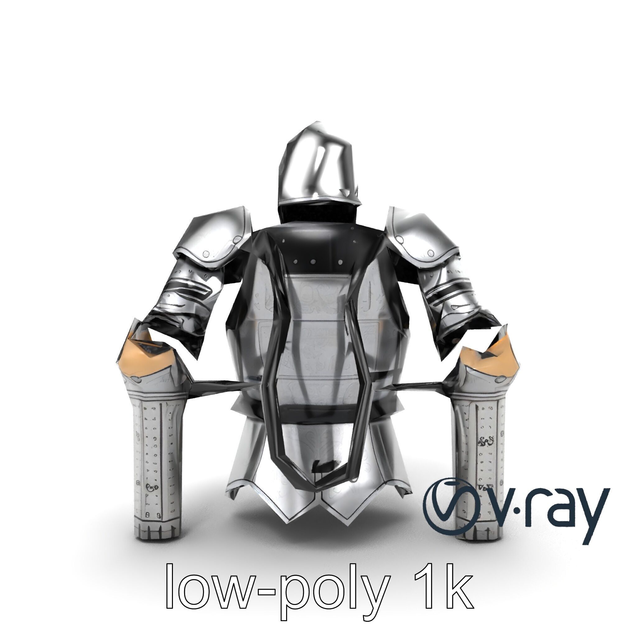 Heroic Exemplar Knight Armor Model Pack Low-poly 3D model_17