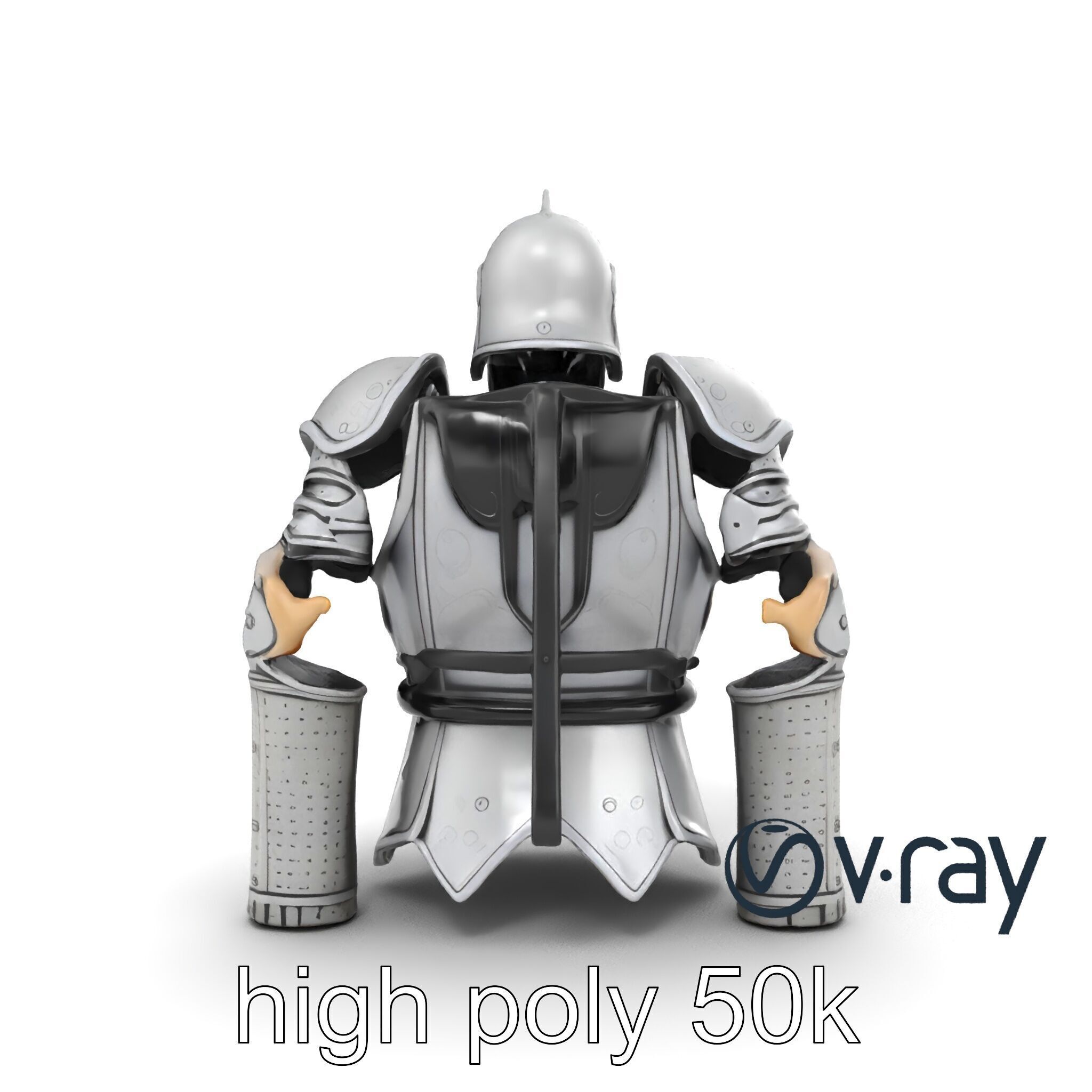 Heroic Exemplar Knight Armor Model Pack Low-poly 3D model_26