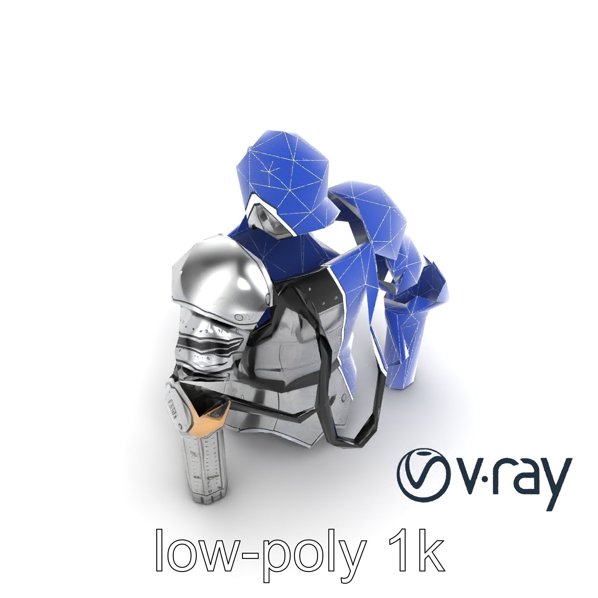 Heroic Exemplar Knight Armor Model Pack Low-poly 3D model_24