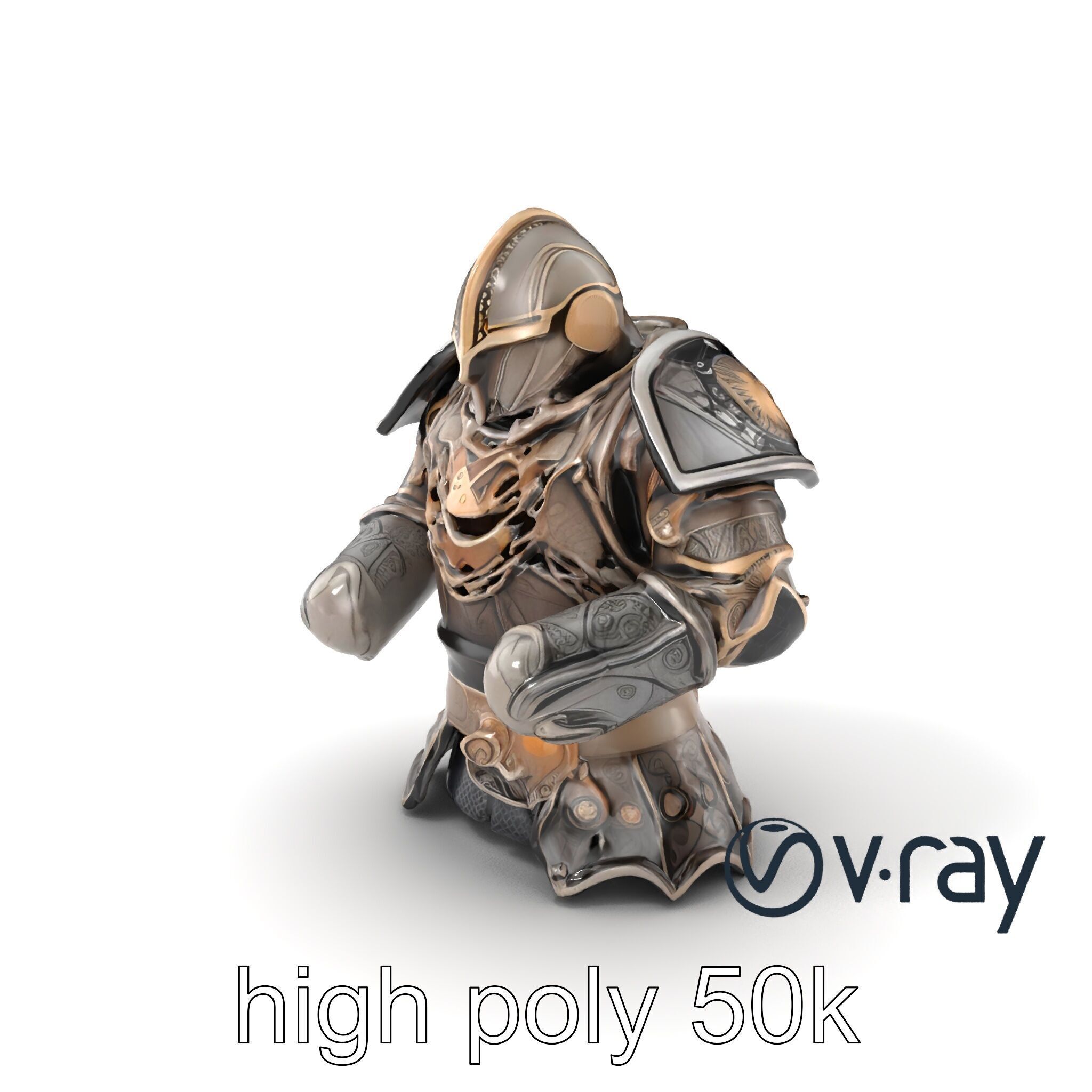 Mystic Rune Knight Armor model pack Low-poly 3D model_5