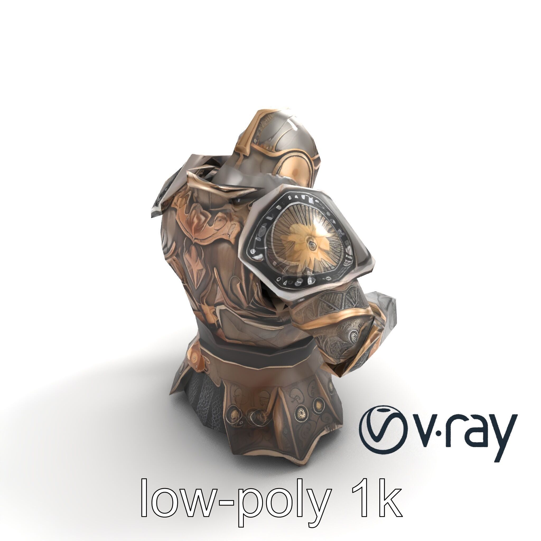 Mystic Rune Knight Armor model pack Low-poly 3D model_10