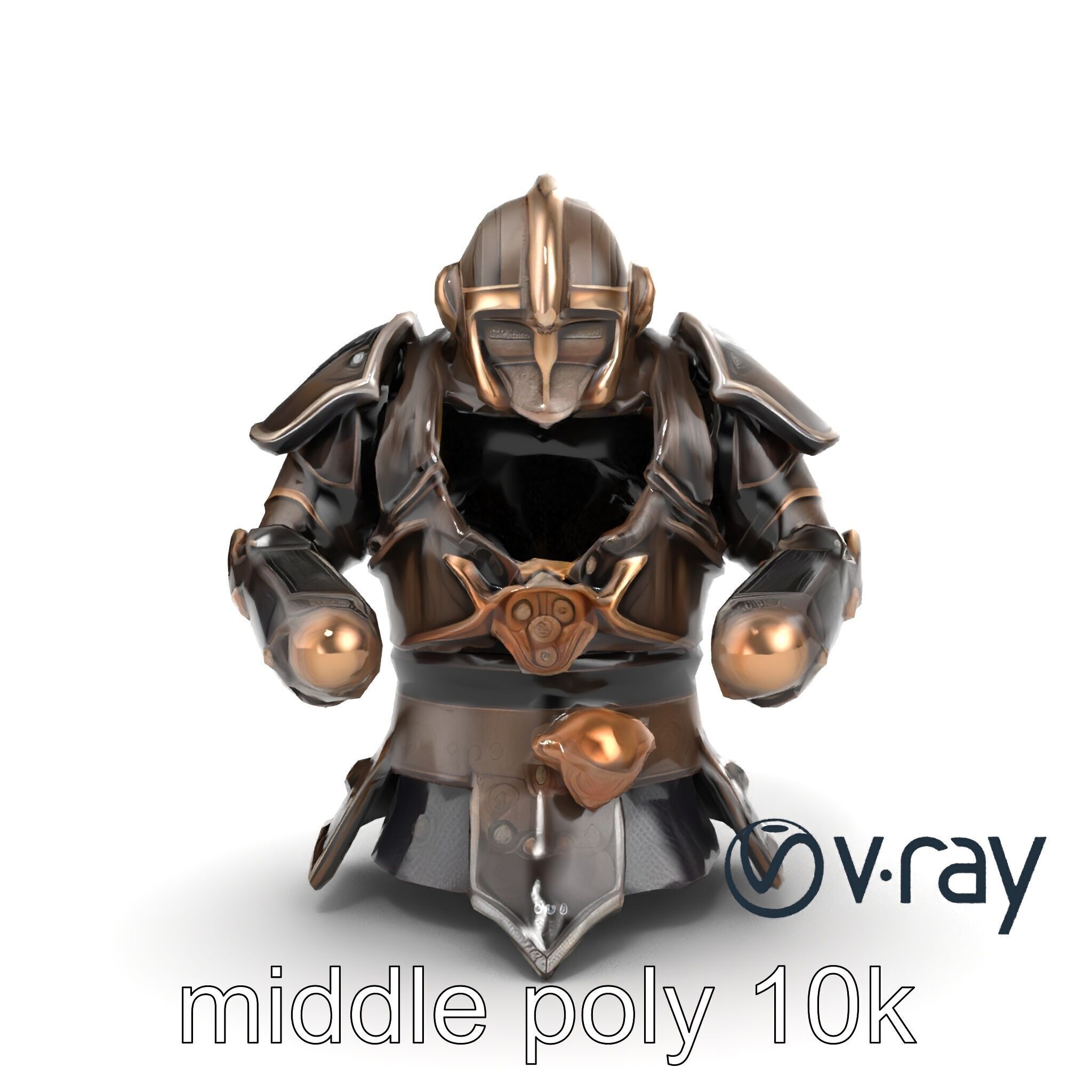 Mystic Rune Knight Armor model pack Low-poly 3D model_15