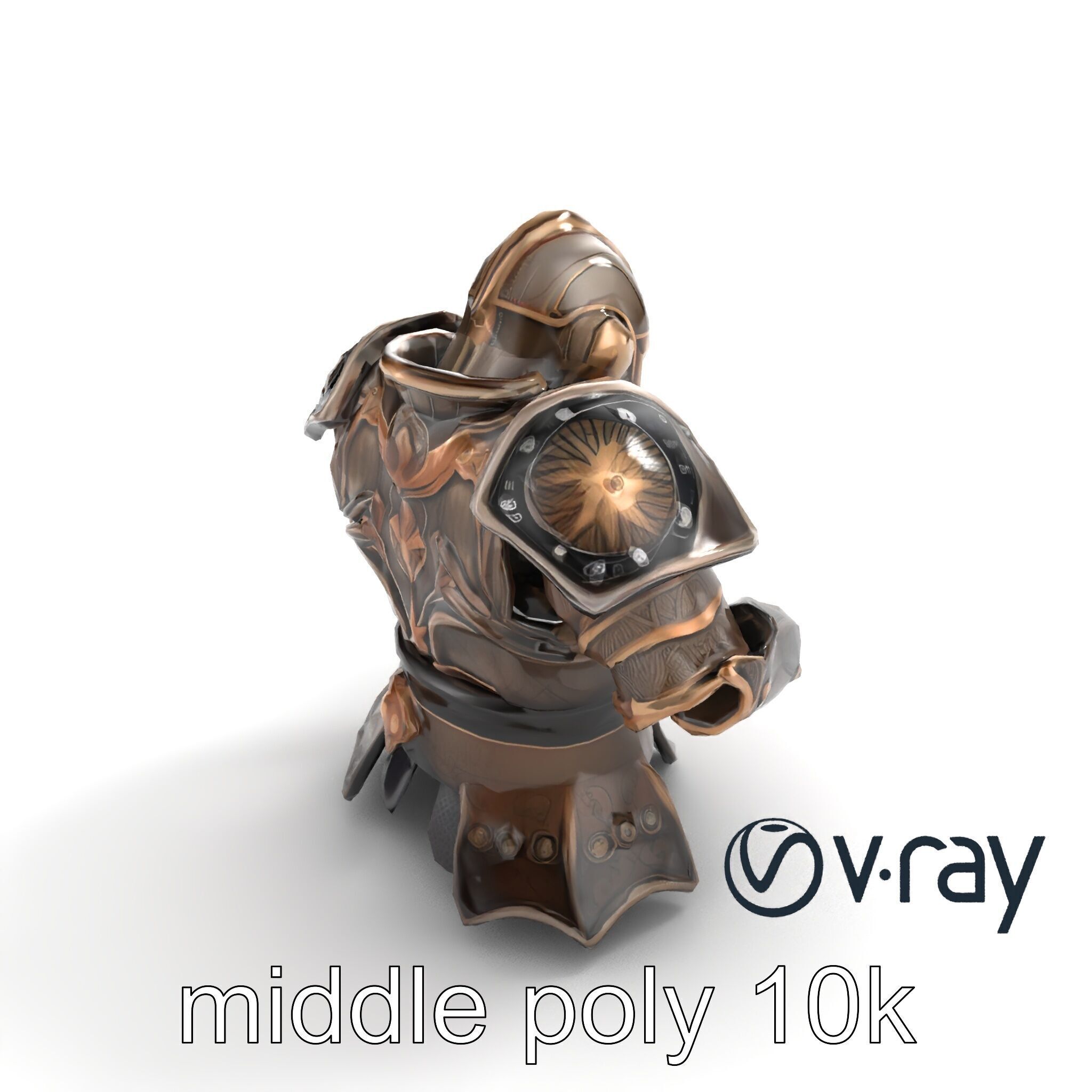 Mystic Rune Knight Armor model pack Low-poly 3D model_6