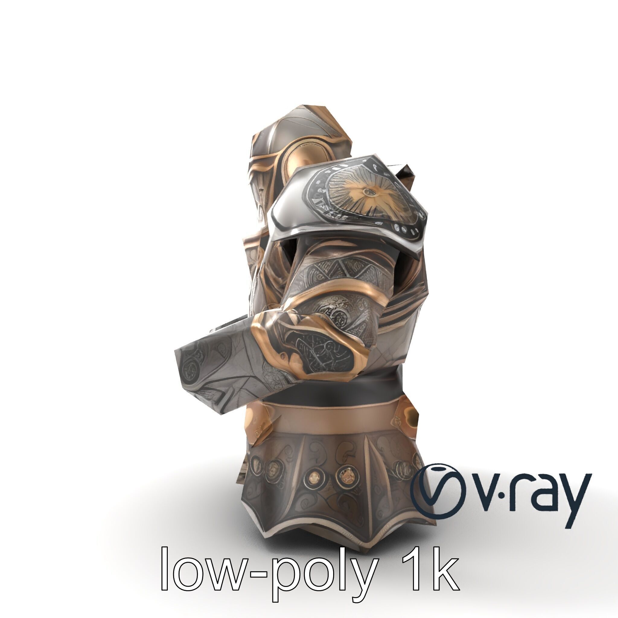 Mystic Rune Knight Armor model pack Low-poly 3D model_12