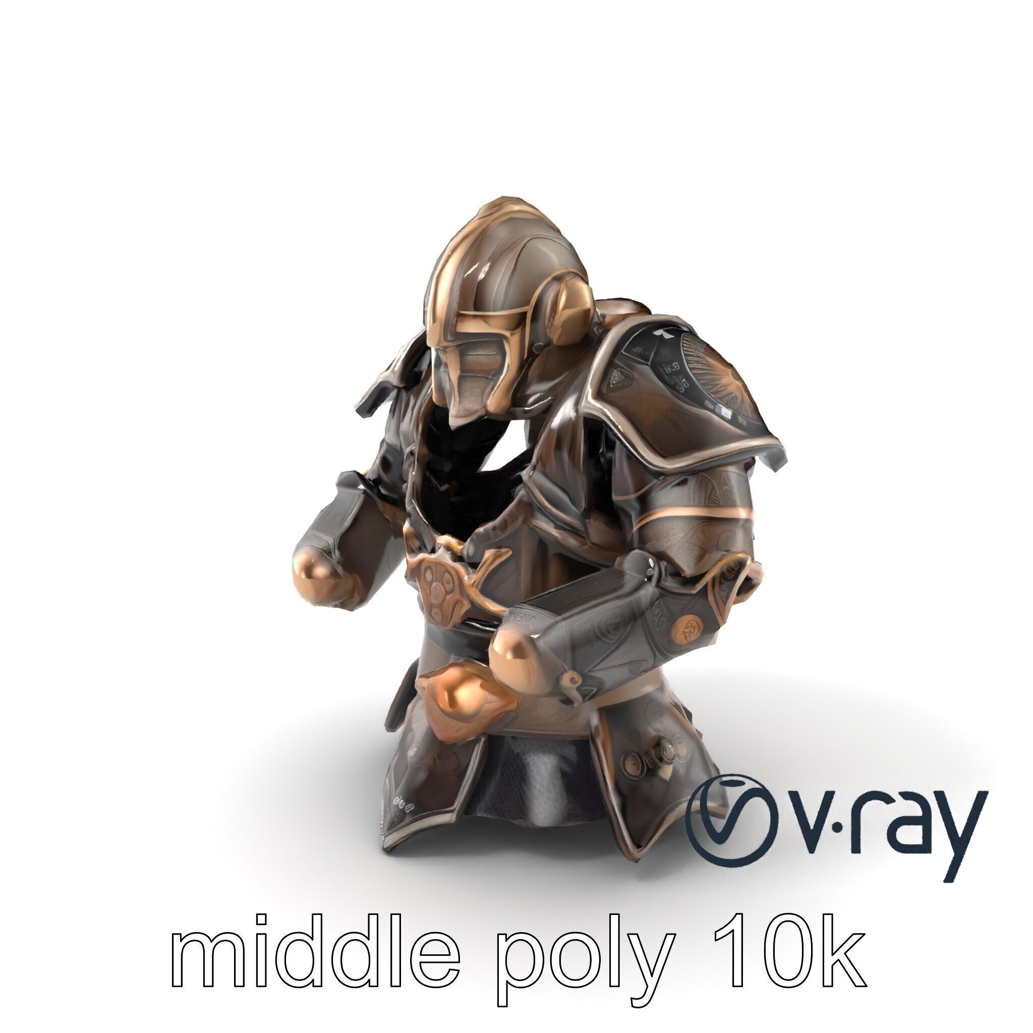 Mystic Rune Knight Armor model pack Low-poly 3D model_3
