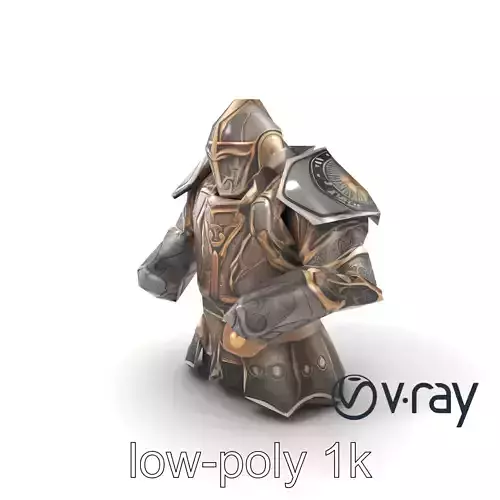 Mystic Rune Knight Armor model pack Low-poly 3D model