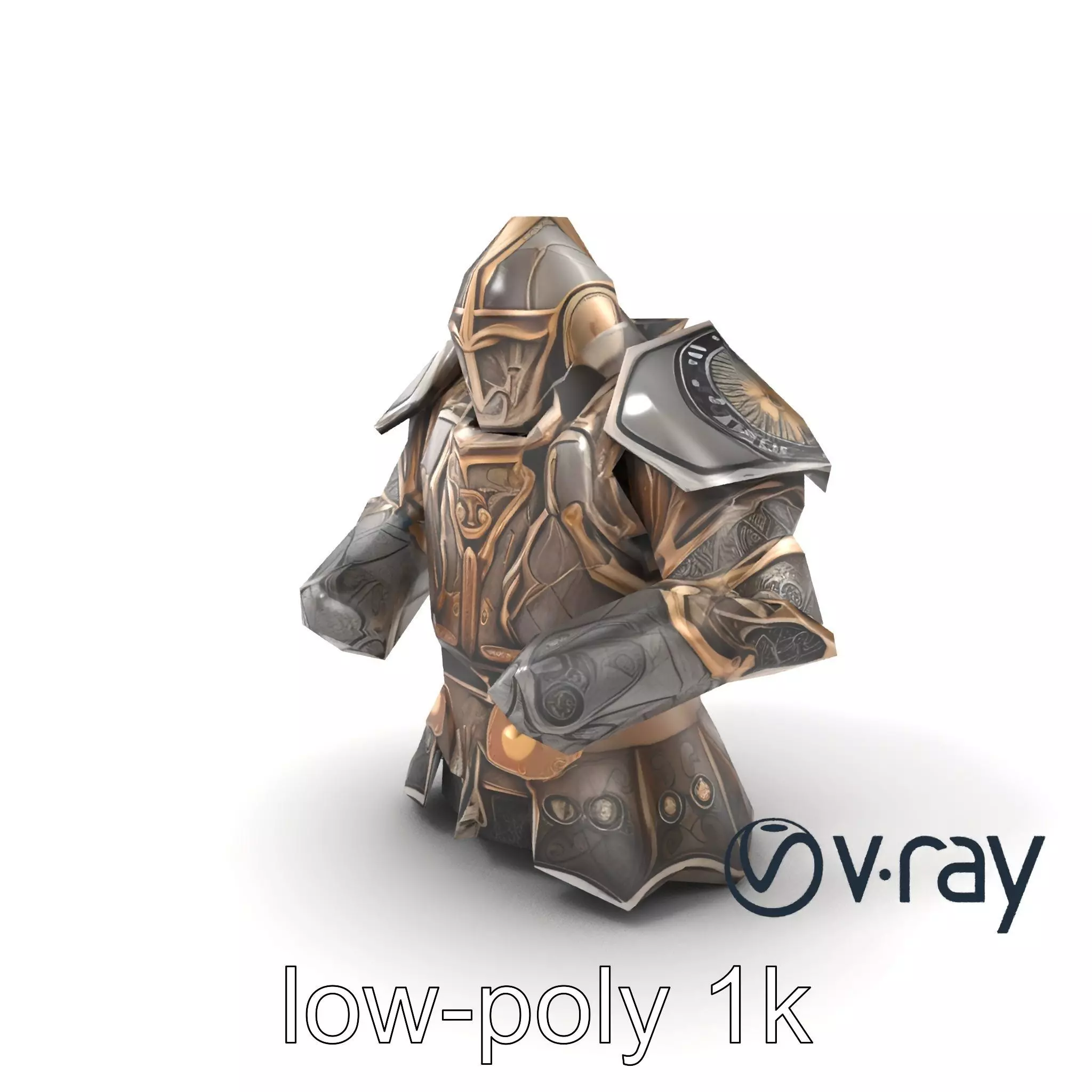 Mystic Rune Knight Armor model pack Low-poly 3D model_0