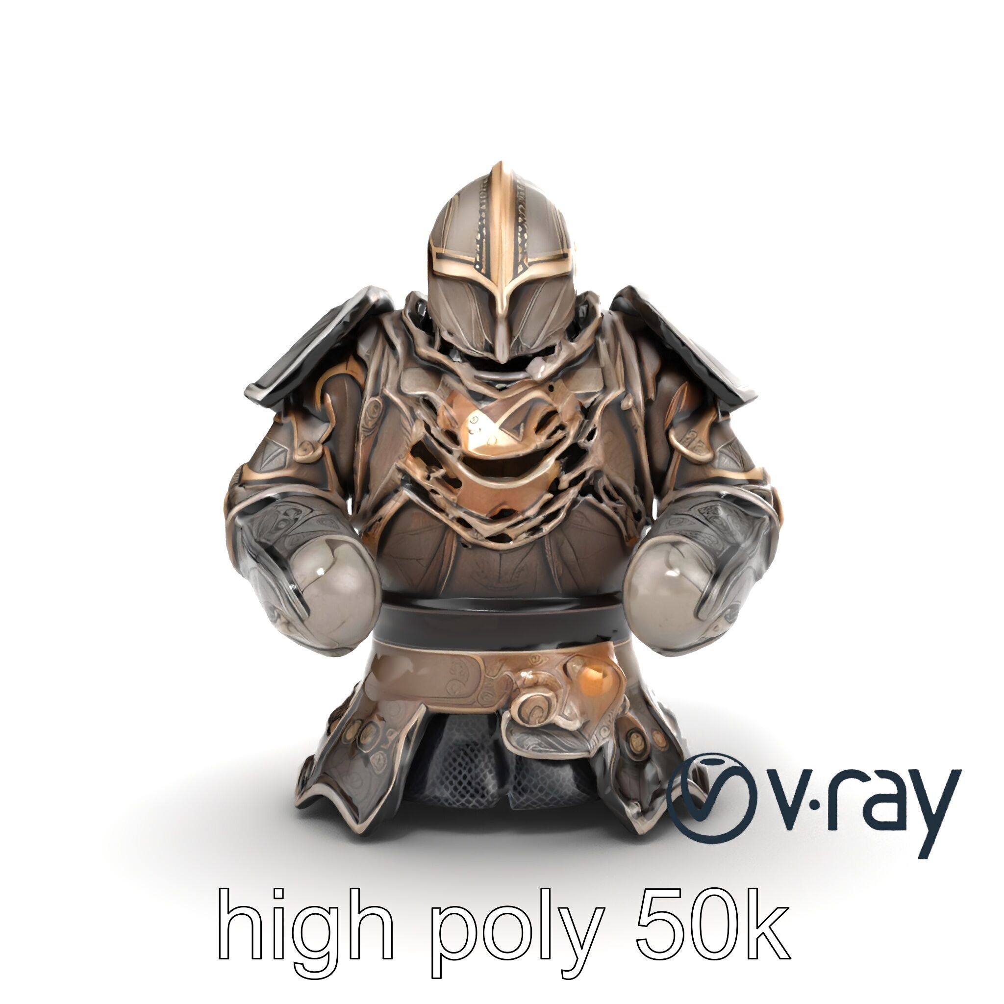 Mystic Rune Knight Armor model pack Low-poly 3D model_14