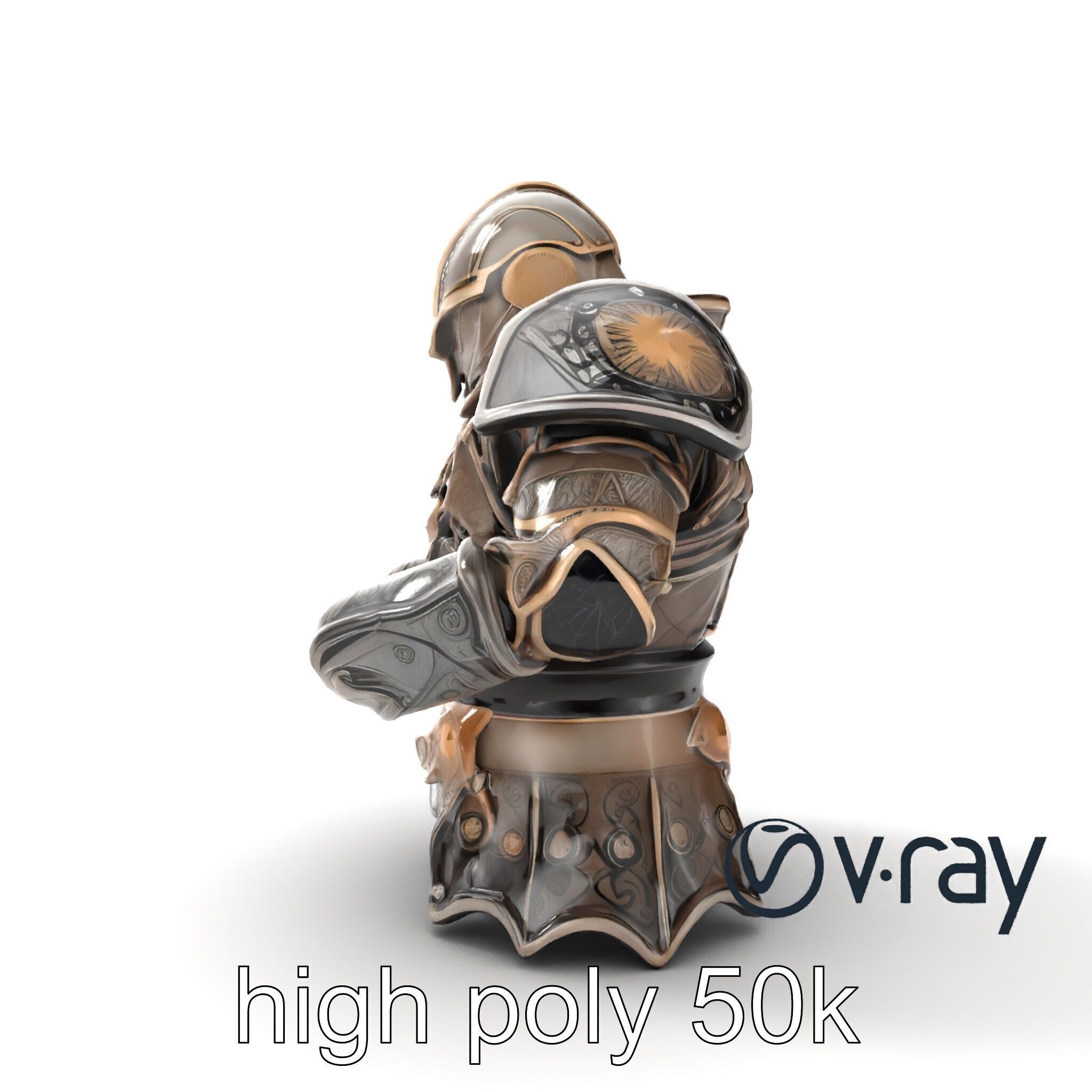 Mystic Rune Knight Armor model pack Low-poly 3D model_28