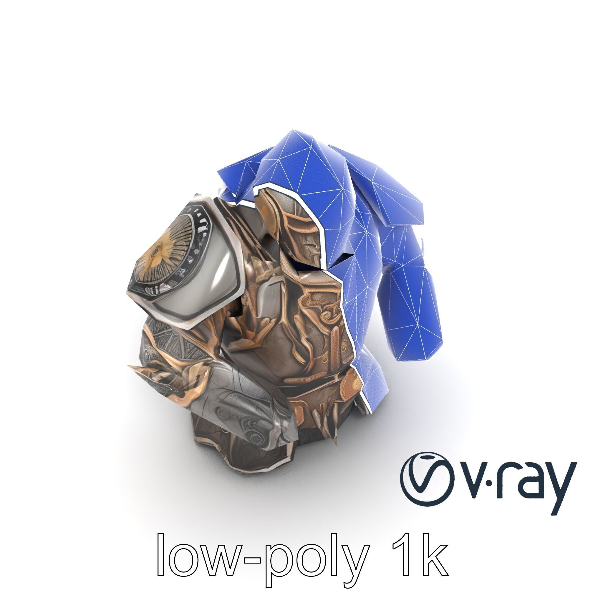 Mystic Rune Knight Armor model pack Low-poly 3D model_13