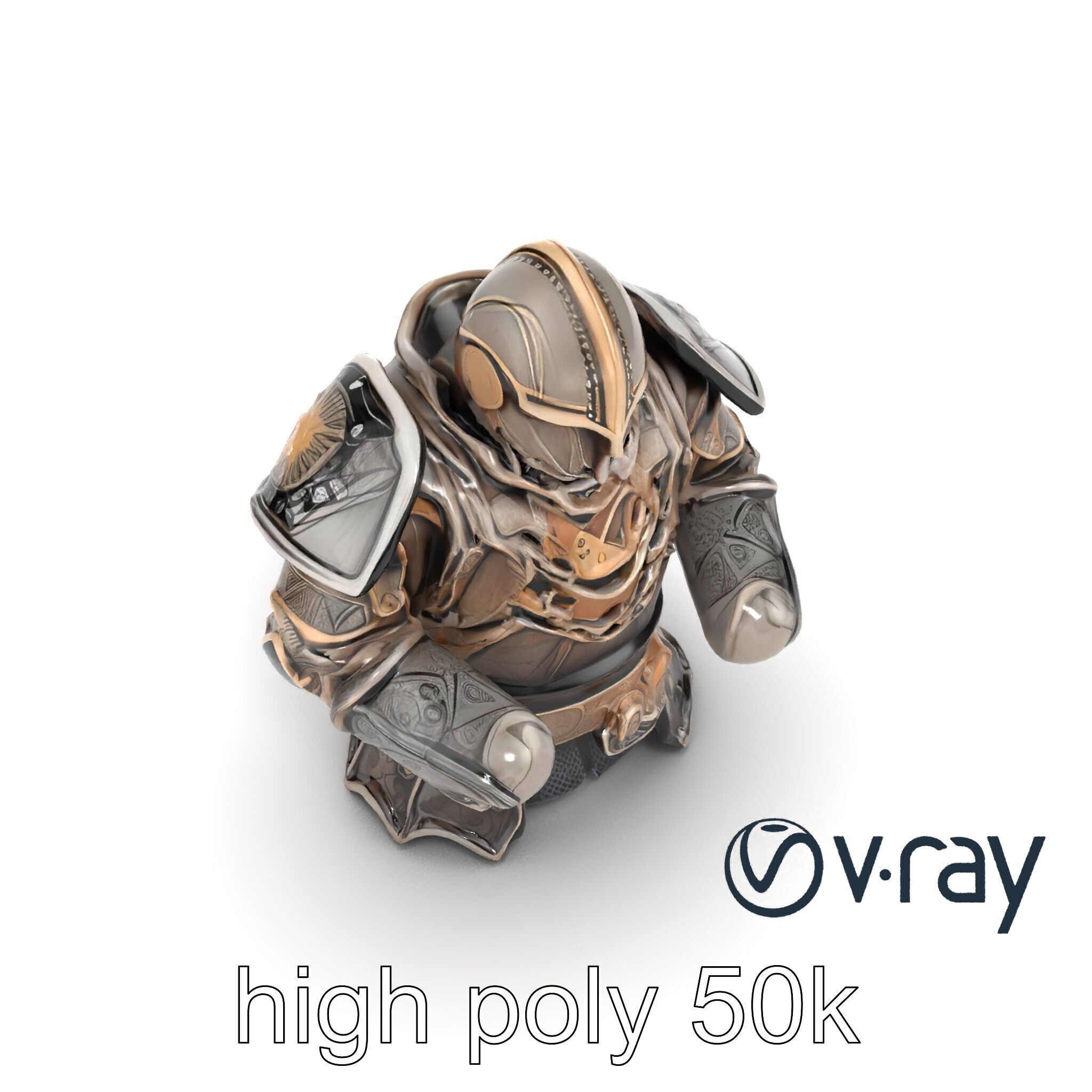 Mystic Rune Knight Armor model pack Low-poly 3D model_11