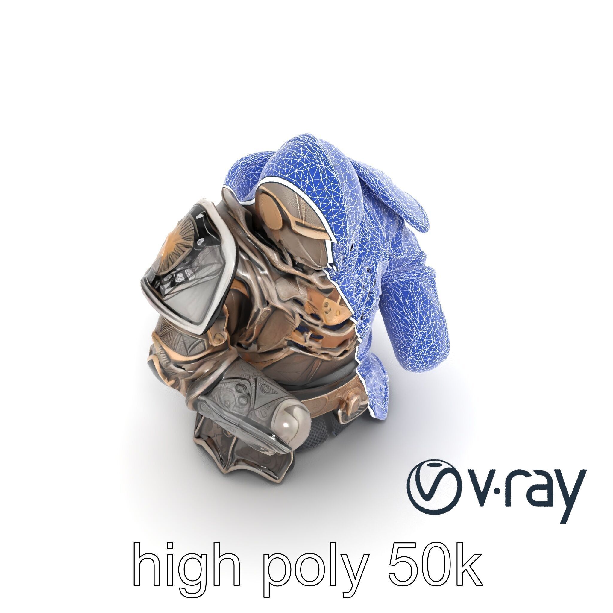 Mystic Rune Knight Armor model pack Low-poly 3D model_30