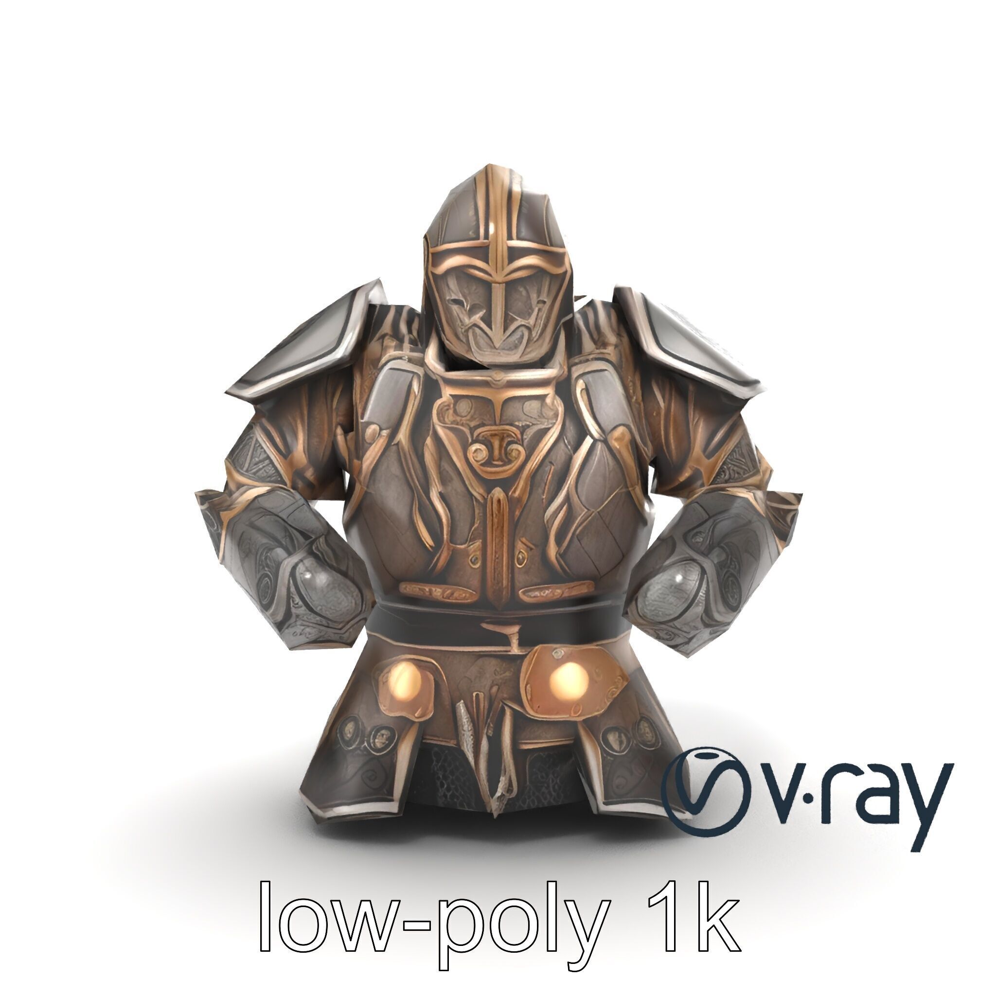 Mystic Rune Knight Armor model pack Low-poly 3D model_21