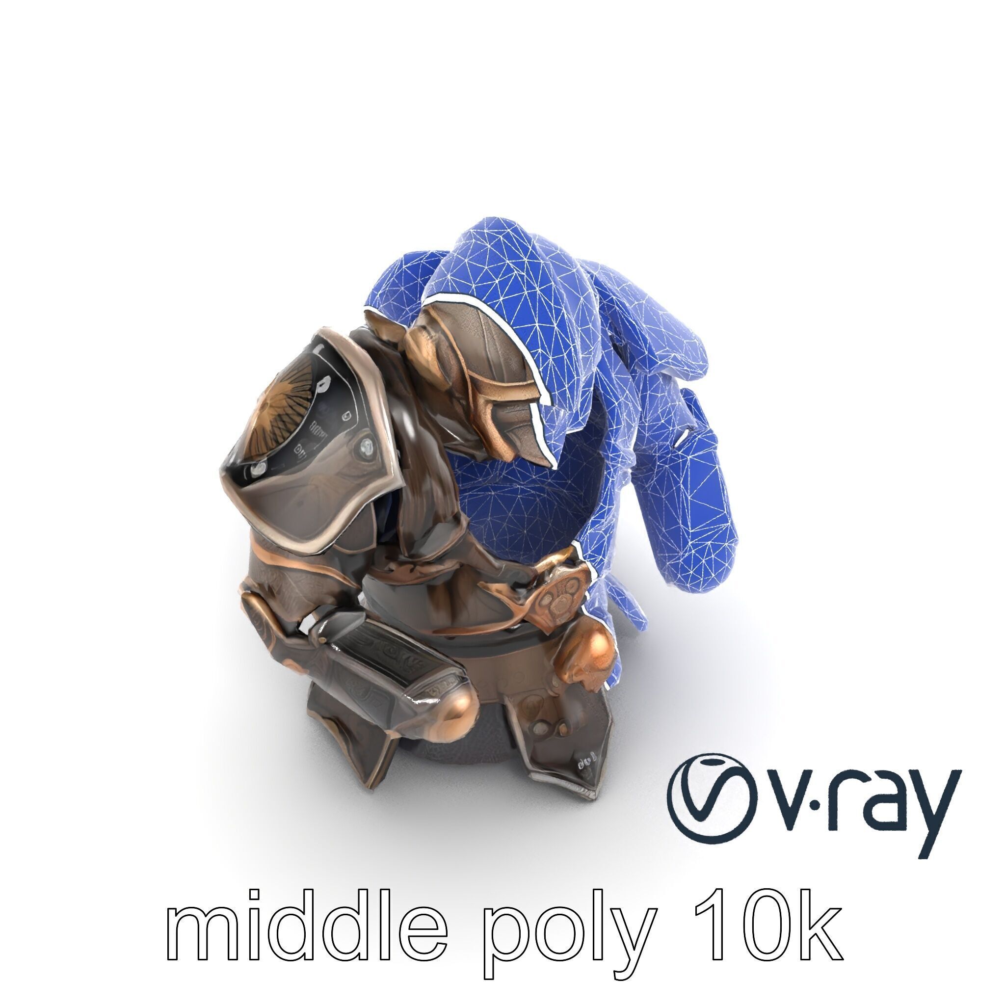 Mystic Rune Knight Armor model pack Low-poly 3D model_16