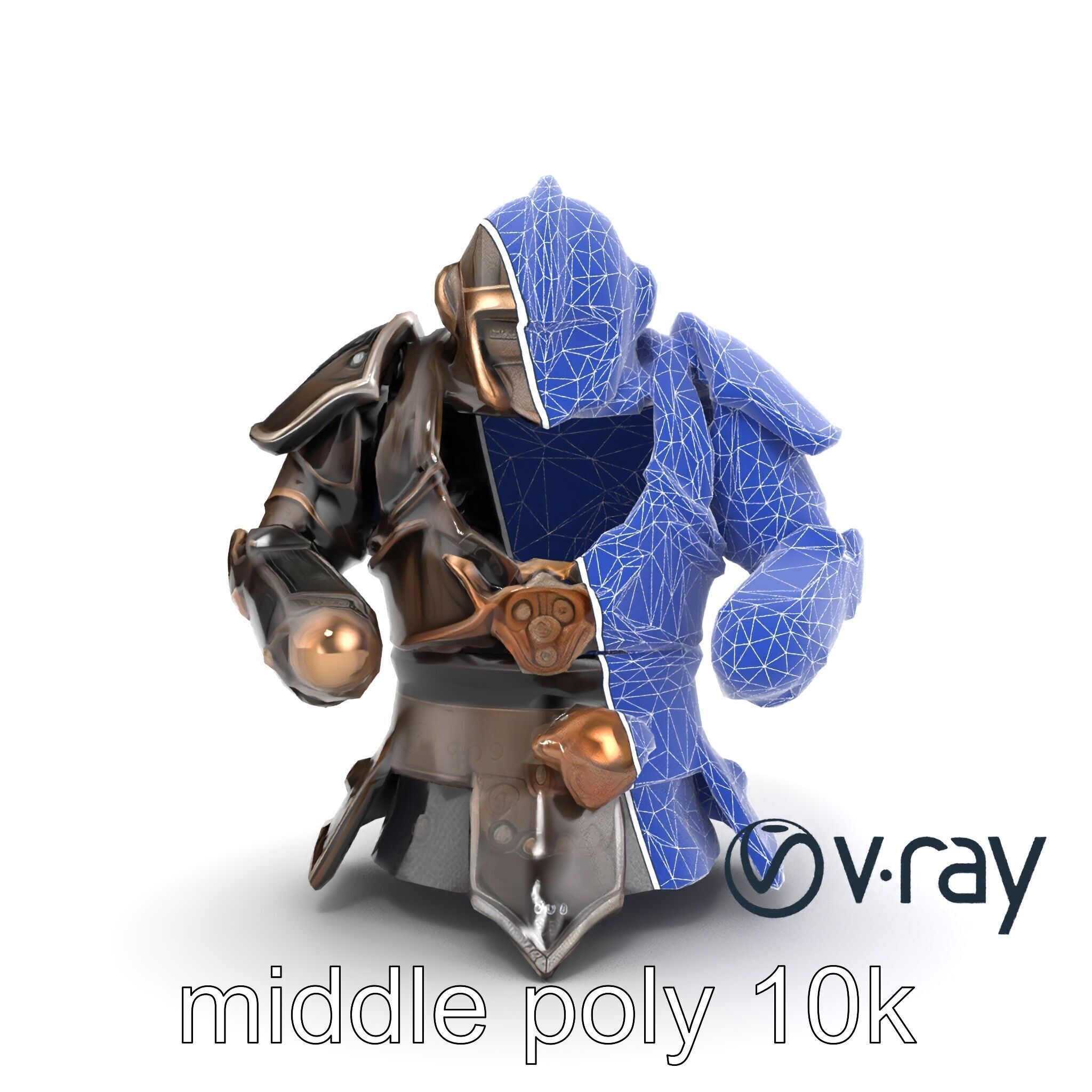 Mystic Rune Knight Armor model pack Low-poly 3D model_31