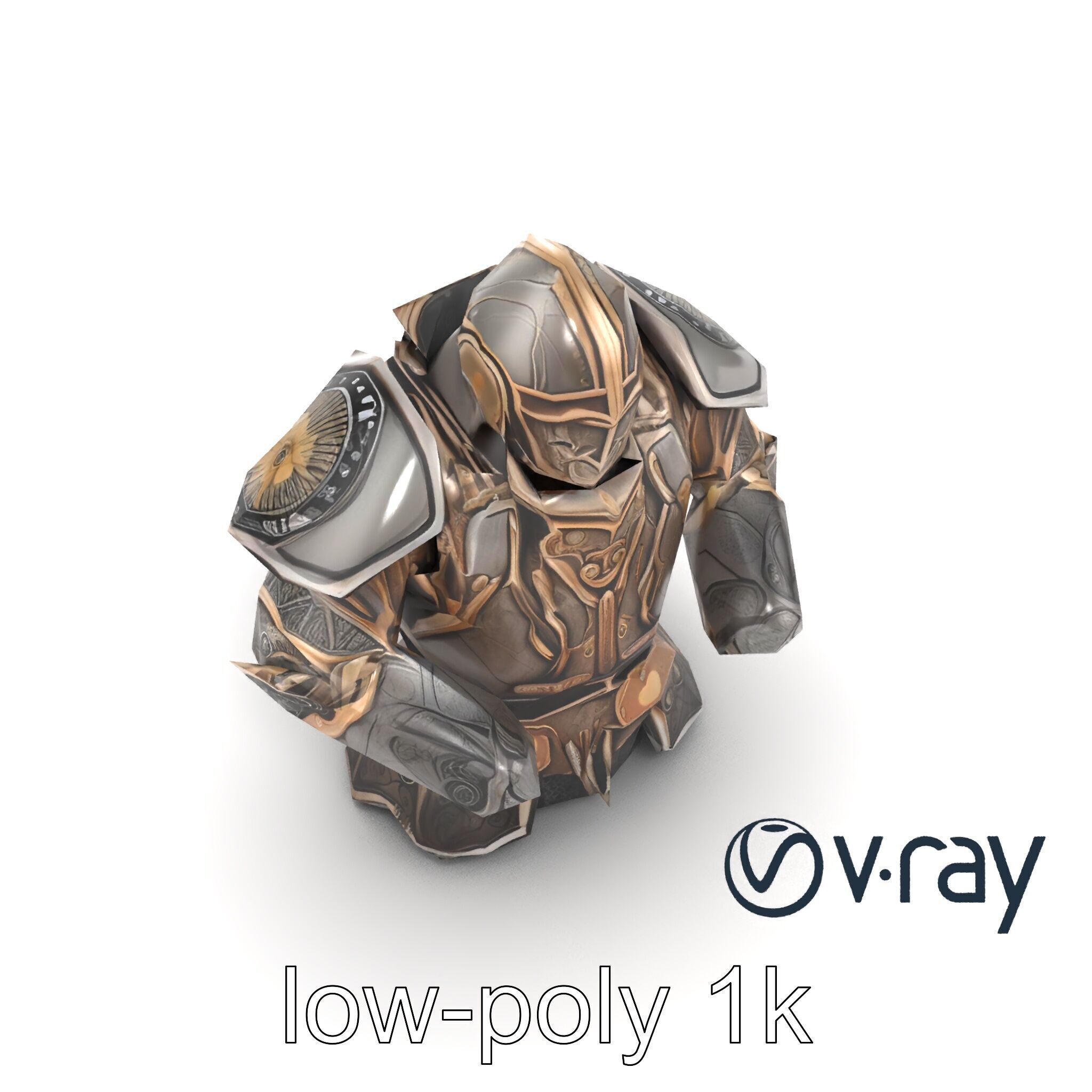 Mystic Rune Knight Armor model pack Low-poly 3D model_25