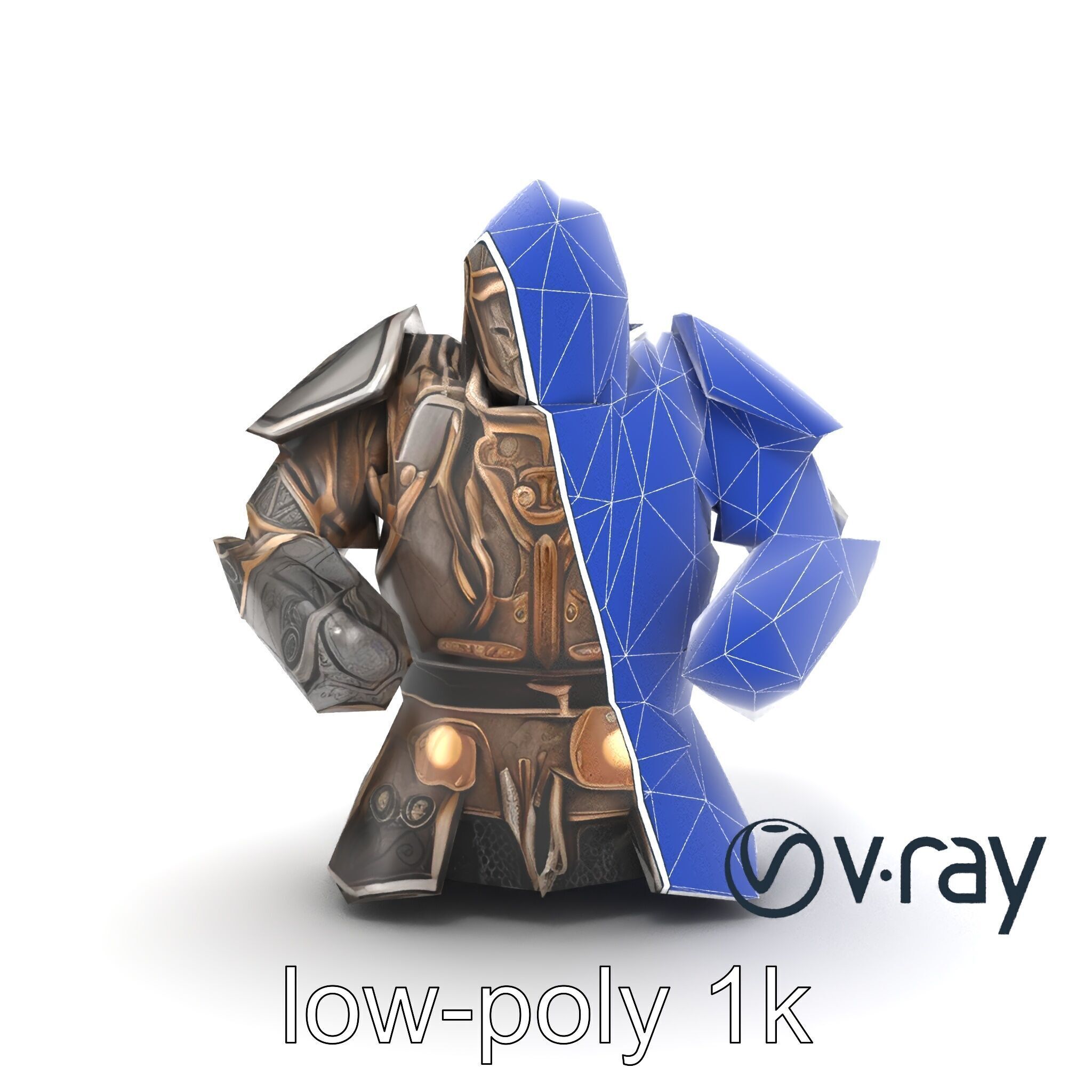 Mystic Rune Knight Armor model pack Low-poly 3D model_19