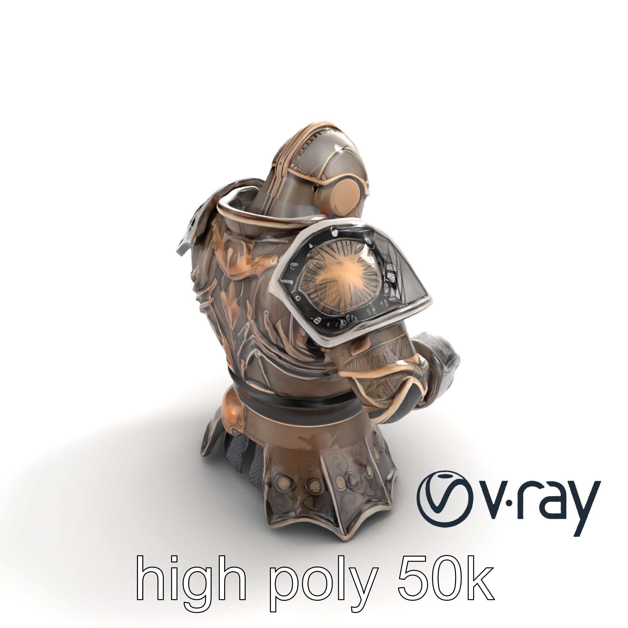 Mystic Rune Knight Armor model pack Low-poly 3D model_8