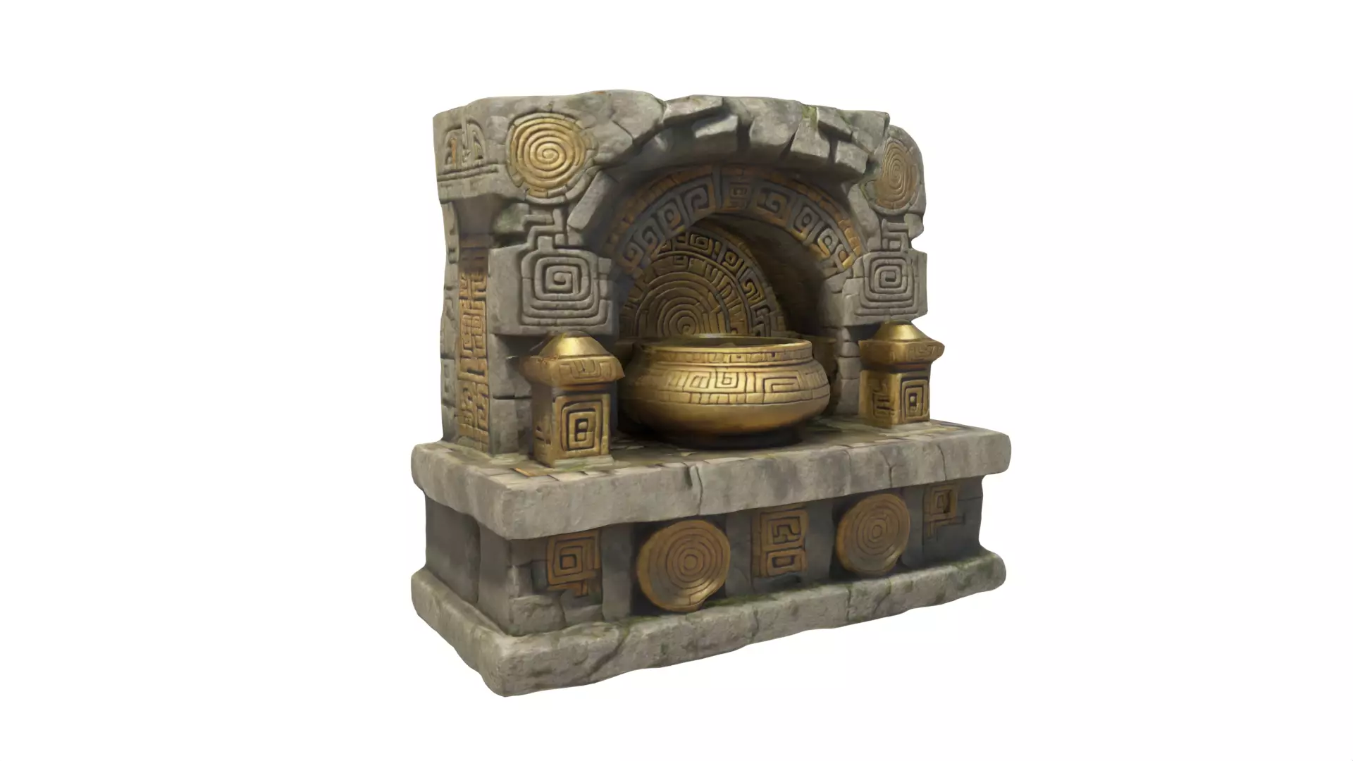 Stone Altar 015 Low-poly 3D model_0