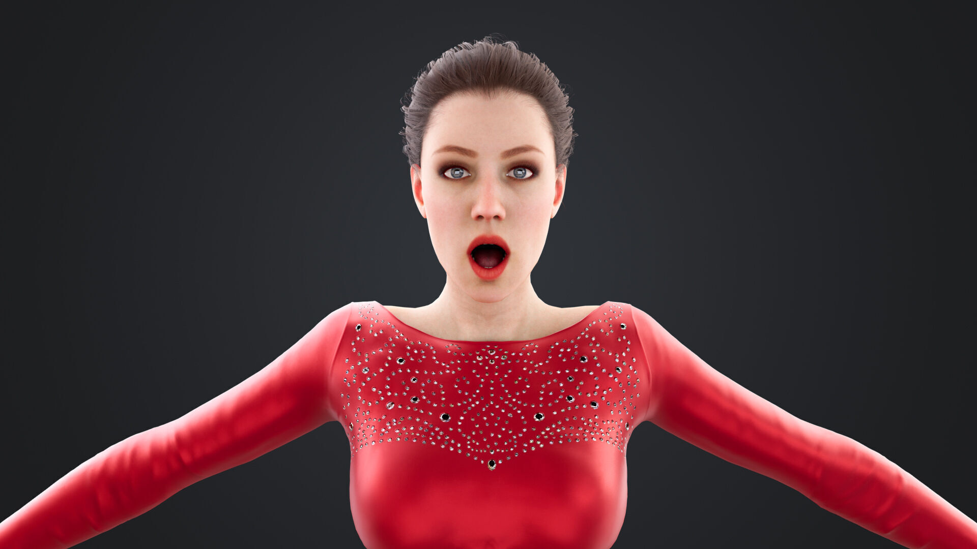 Figure Skater Low-poly 3D model_18