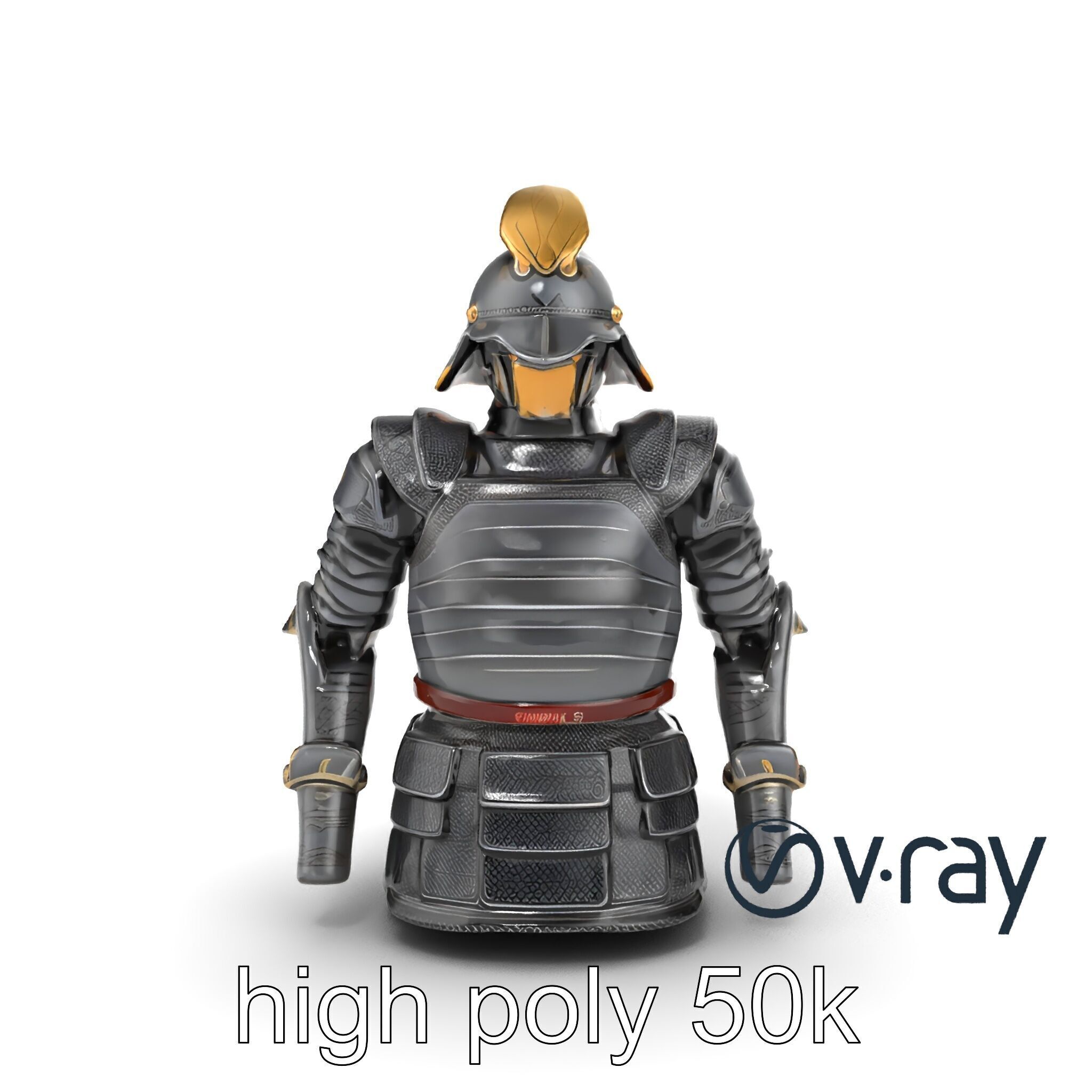 Samurai Knight Armor model pack Low-poly 3D model_14